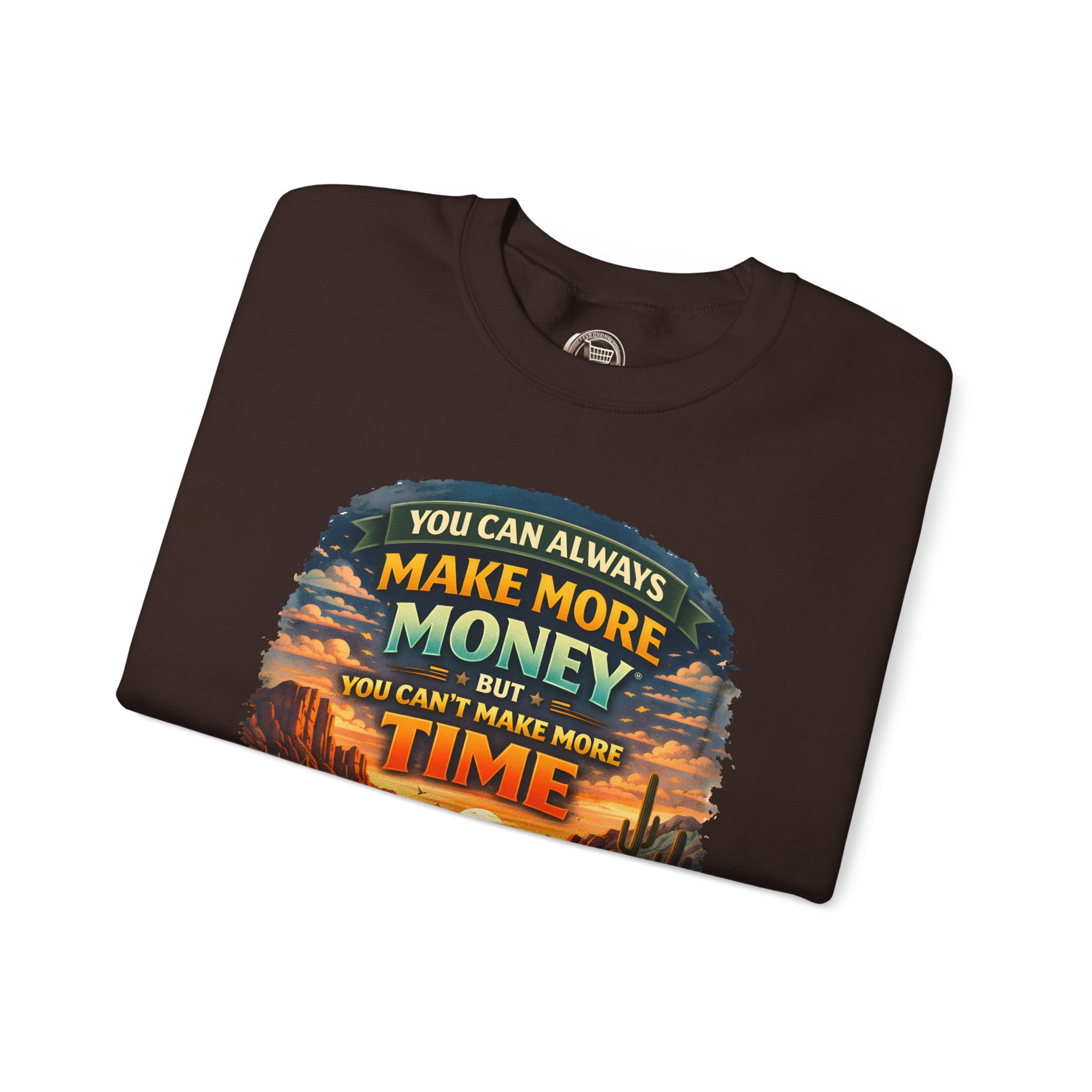 Unisex Heavy Blend™ Crewneck Sweatshirt — "You Can Always Make More Money" Design Scenic-Line