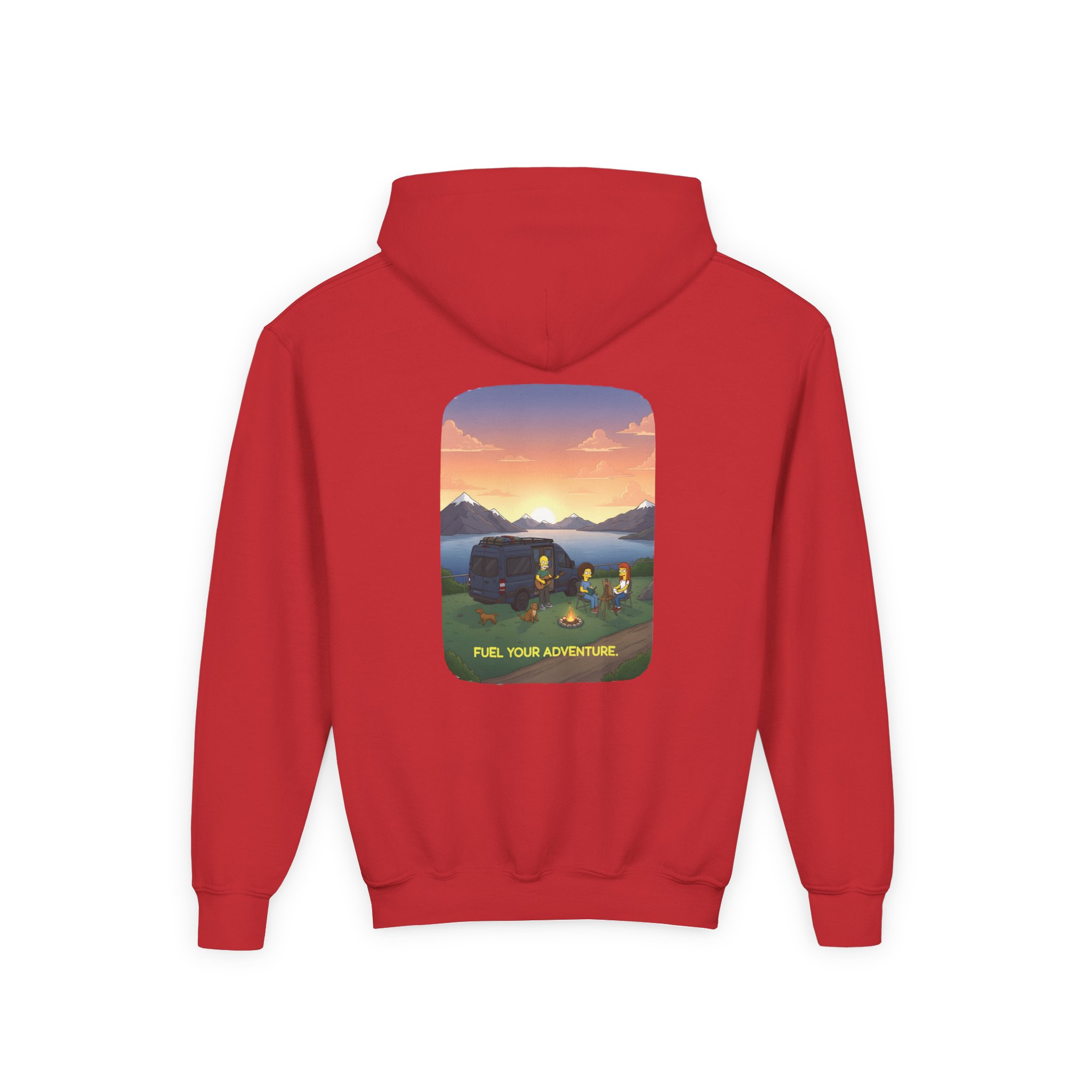 Youth Hoodie(Gildan) – "Fuel Your Adventure" (Design Sitcom-Line)