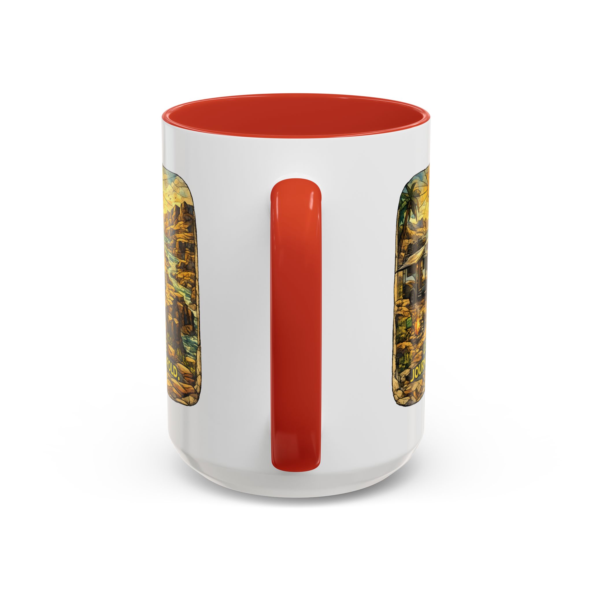 7986979550299819456_2048.jpeg Accent Coffee Mug (11, 15oz) — "Let The Journey Unfold" Design Cubic-Line