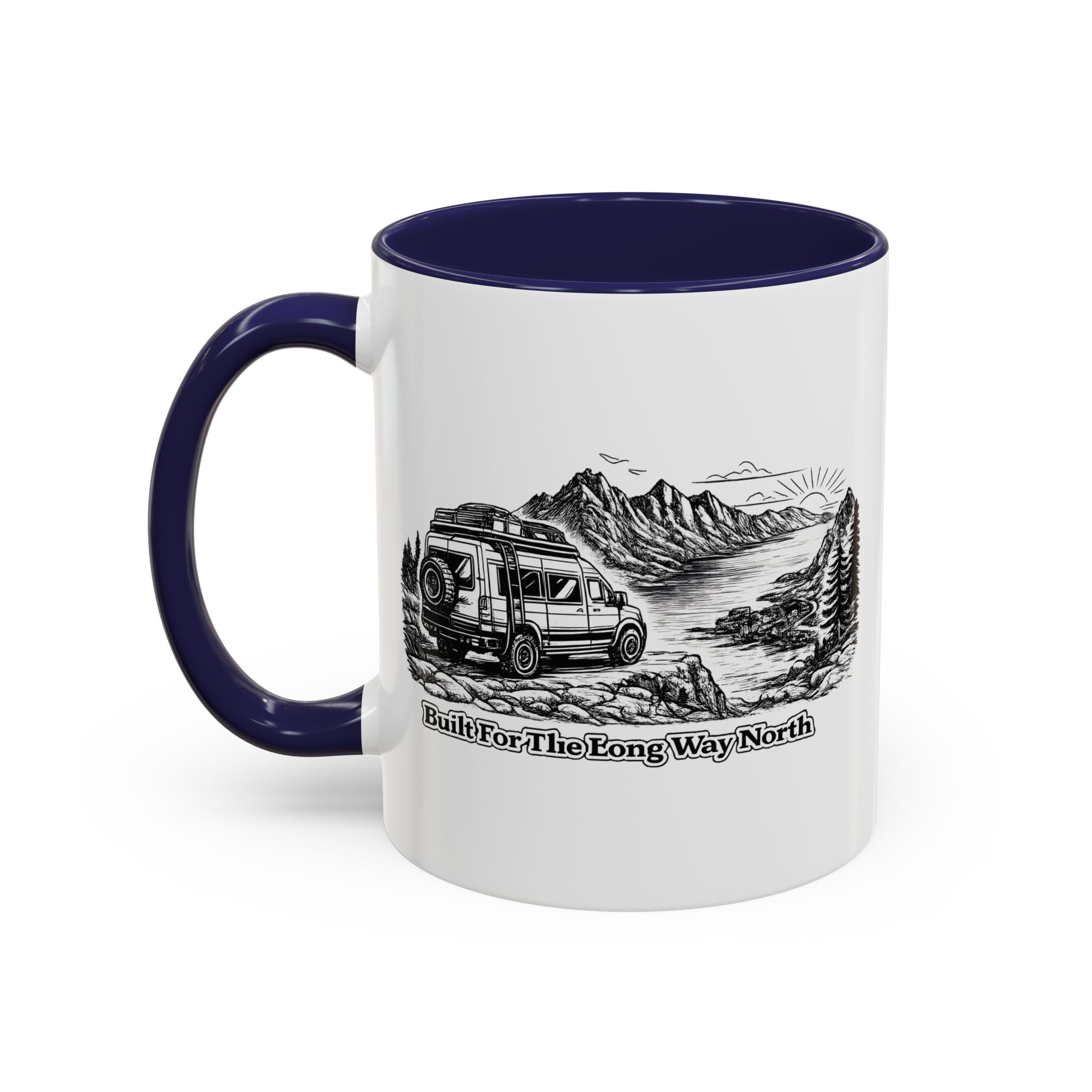 7989319204780031355_2048.jpeg Accent Coffee Mug (11, 15oz) — "Built For The Long Way North" Design Minimal-Line