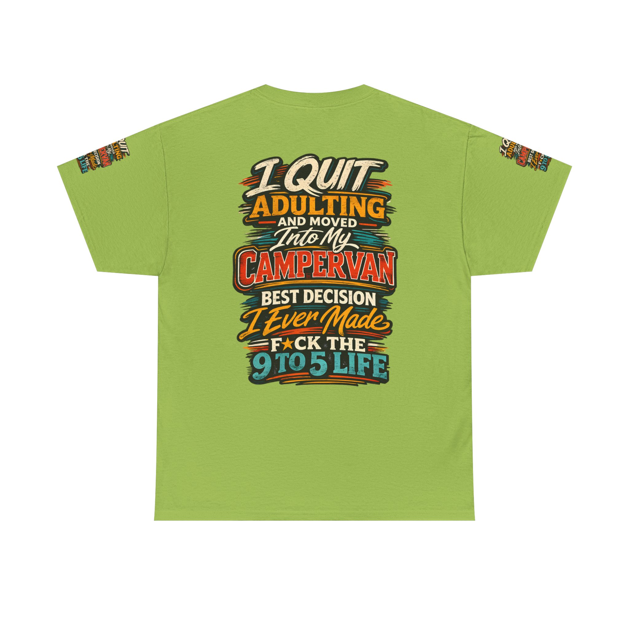 Unisex Heavy Cotton Tee — "I Quit Adulting" Design F**K-Line