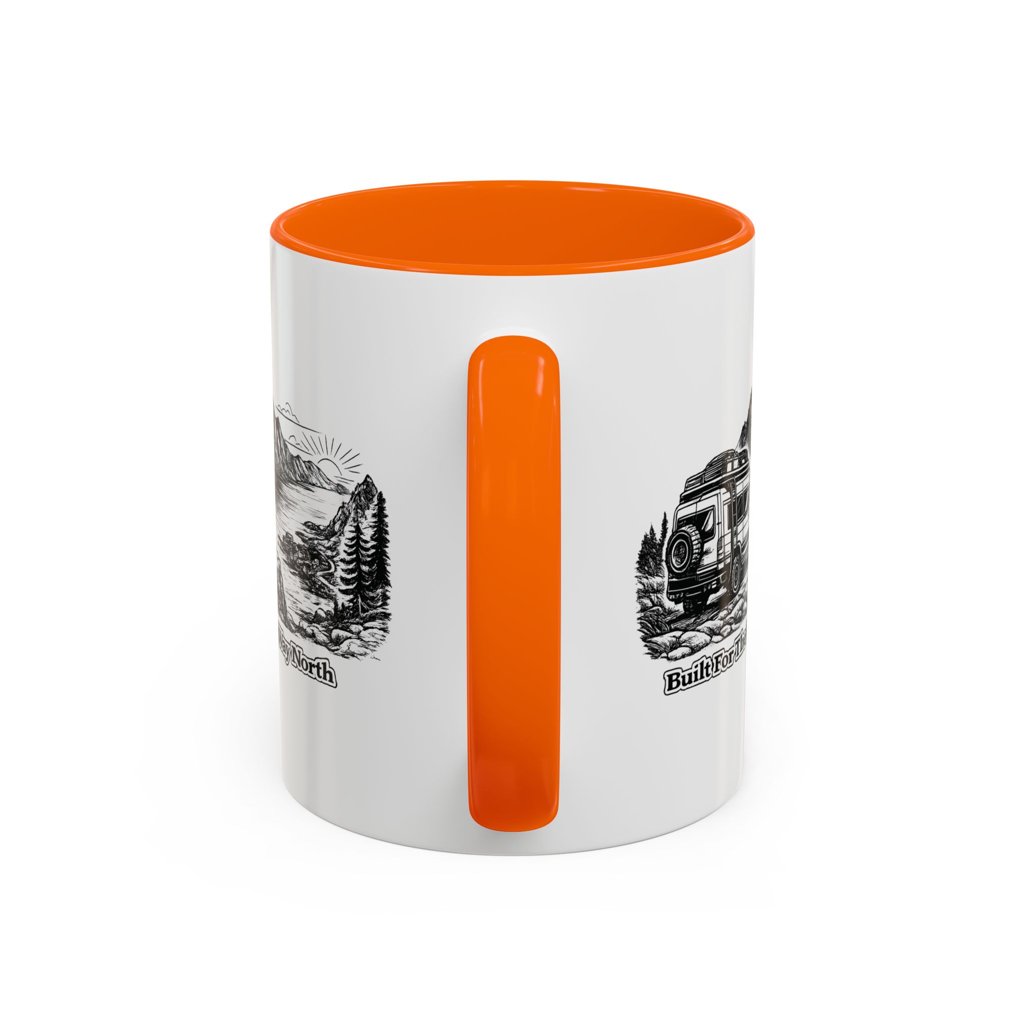 7995395772819116213_2048.jpeg Accent Coffee Mug (11, 15oz) — "Built For The Long Way North" Design Minimal-Line