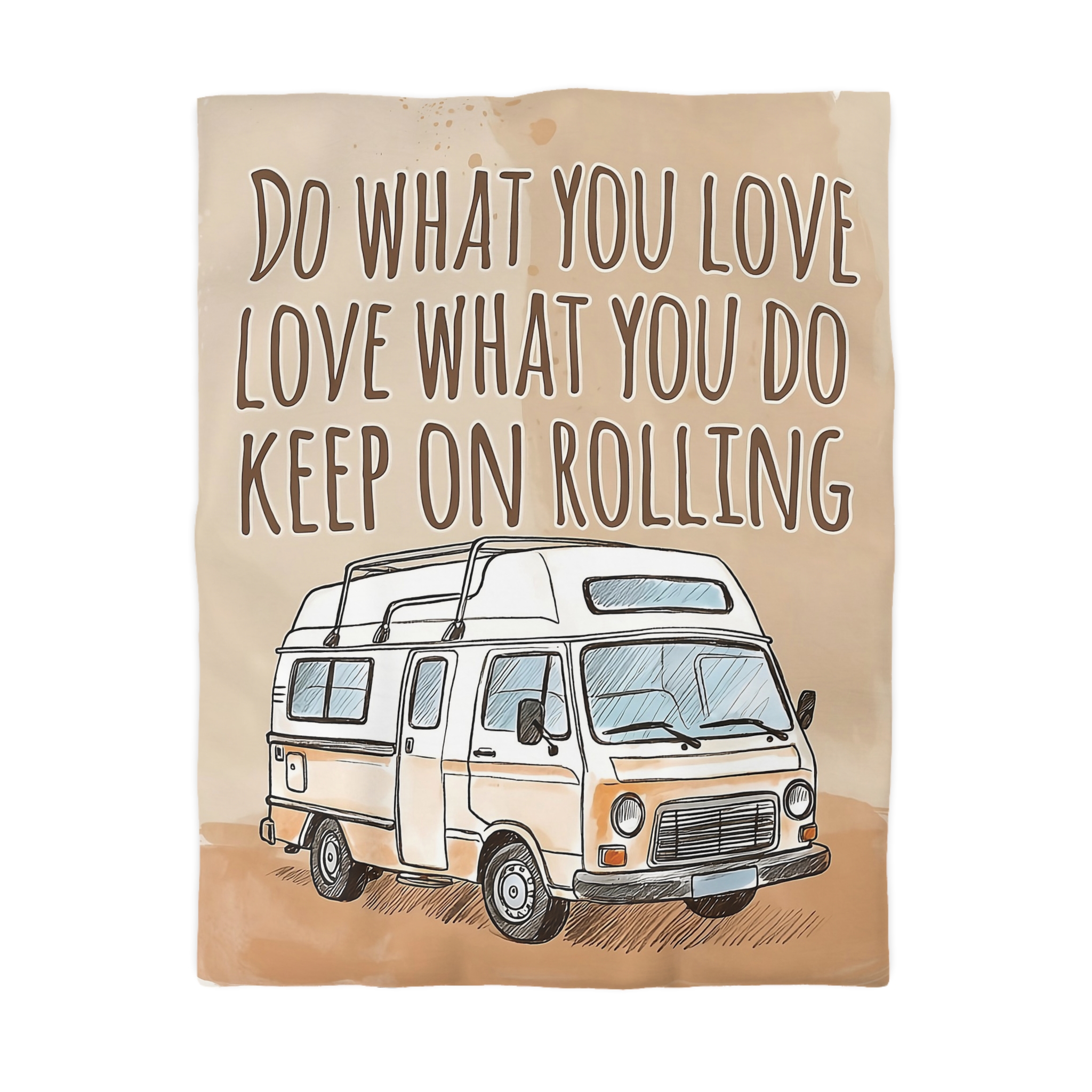 7995530997733591538_2048.jpeg Duvet Cover - 'Do What You Love, Keep On Rolling' Campervan Bedding
