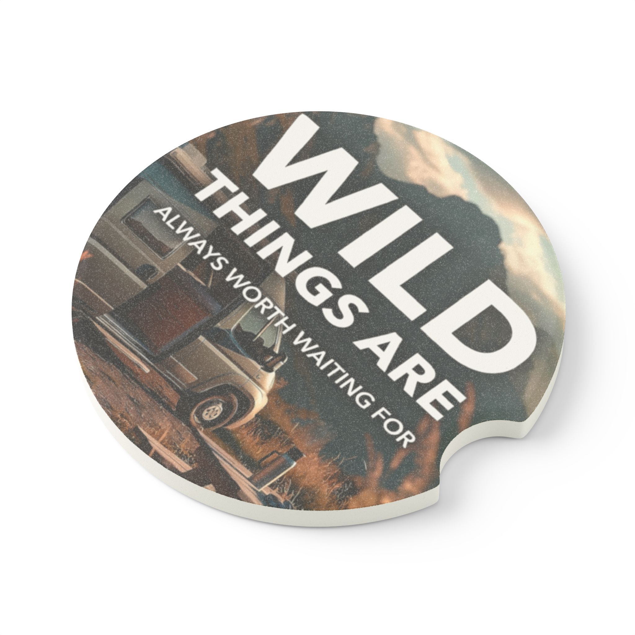 Soapstone Car Coaster — "Wild Things Are" Scenic Car Coaster