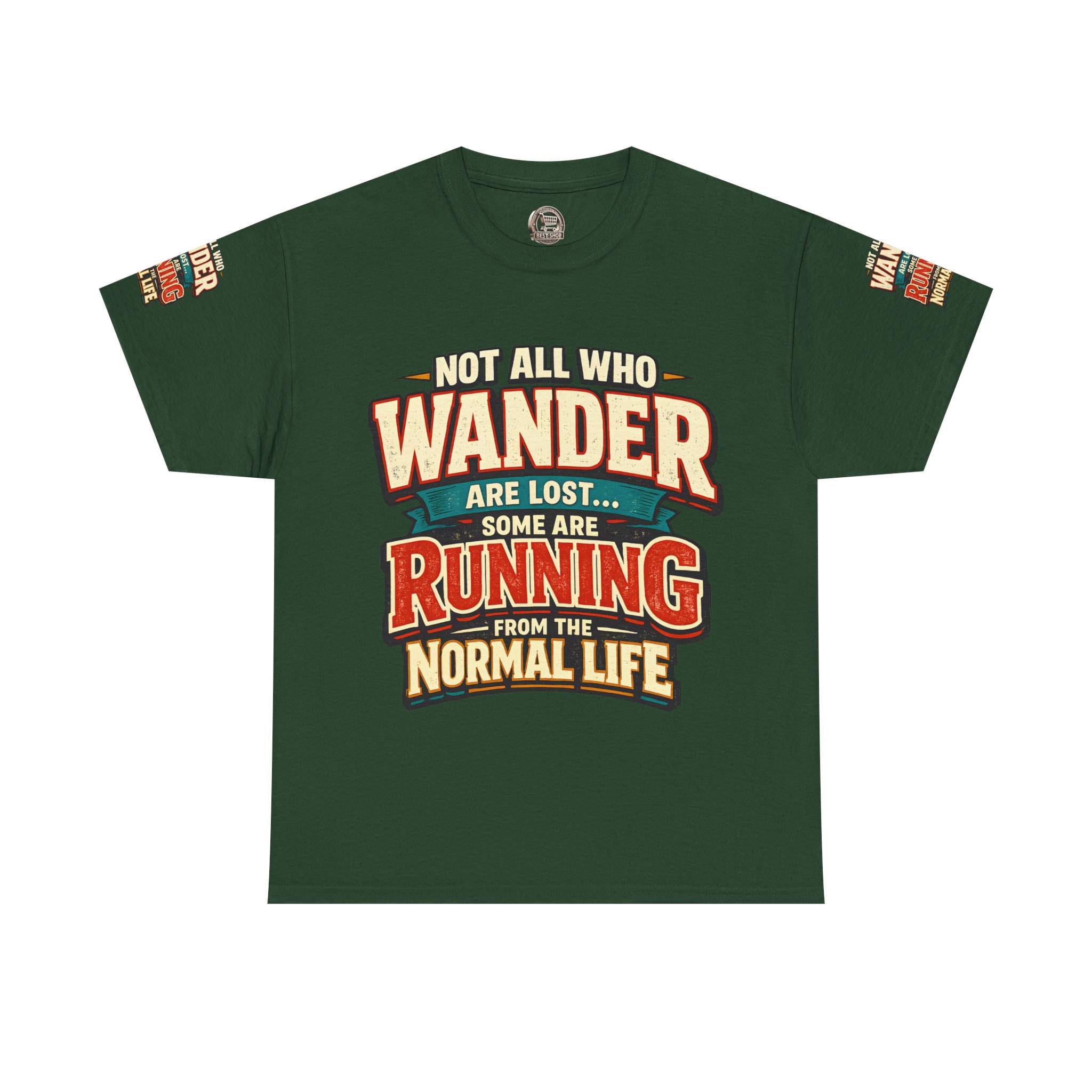 8005146680534324076_2048.jpeg Unisex Heavy Cotton Tee — "Not All Who Wander Are Lost" Design F**K-Line