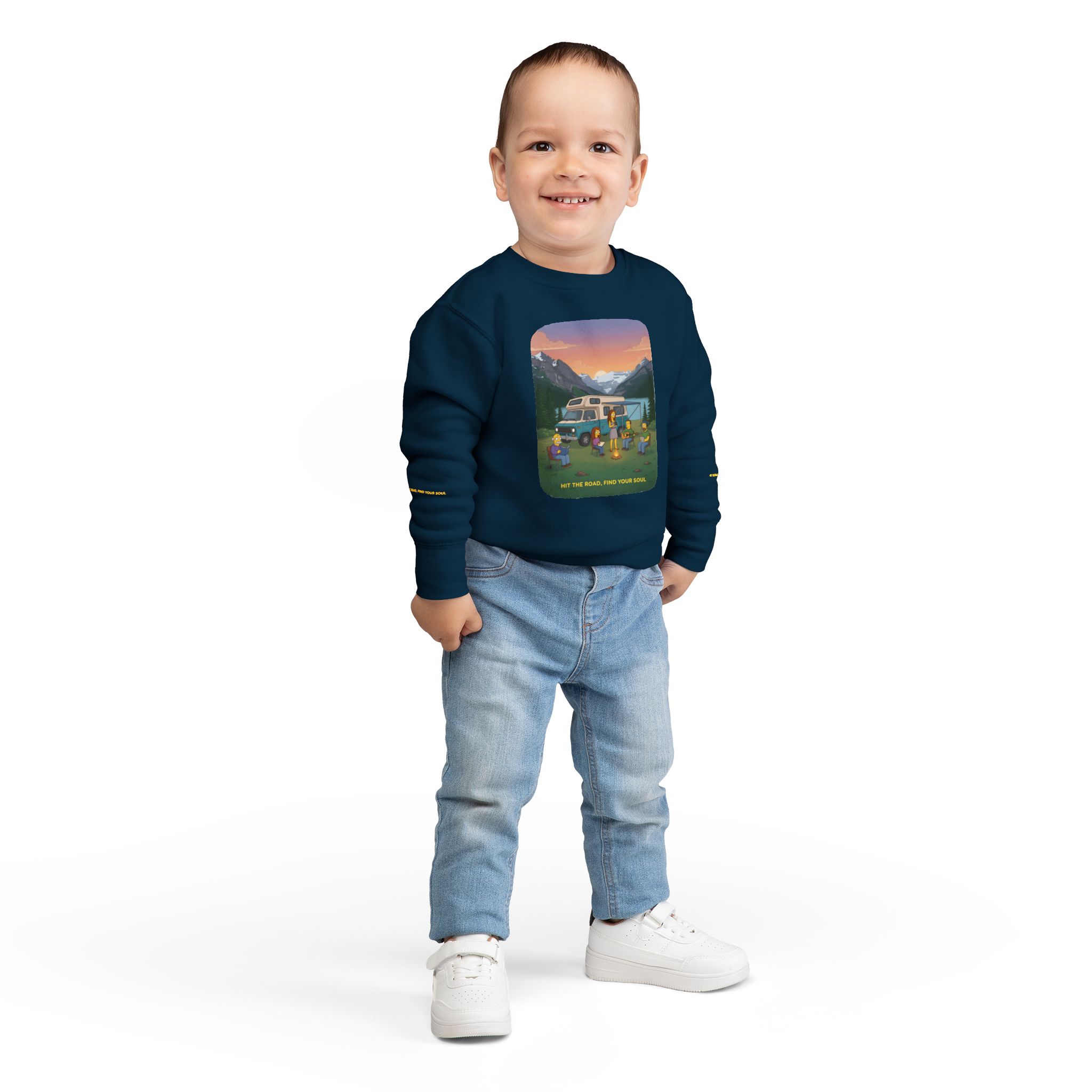Toddler Sweatshirt - "Hit The Road-Find Your Soul" (Design Sitcom-Line)