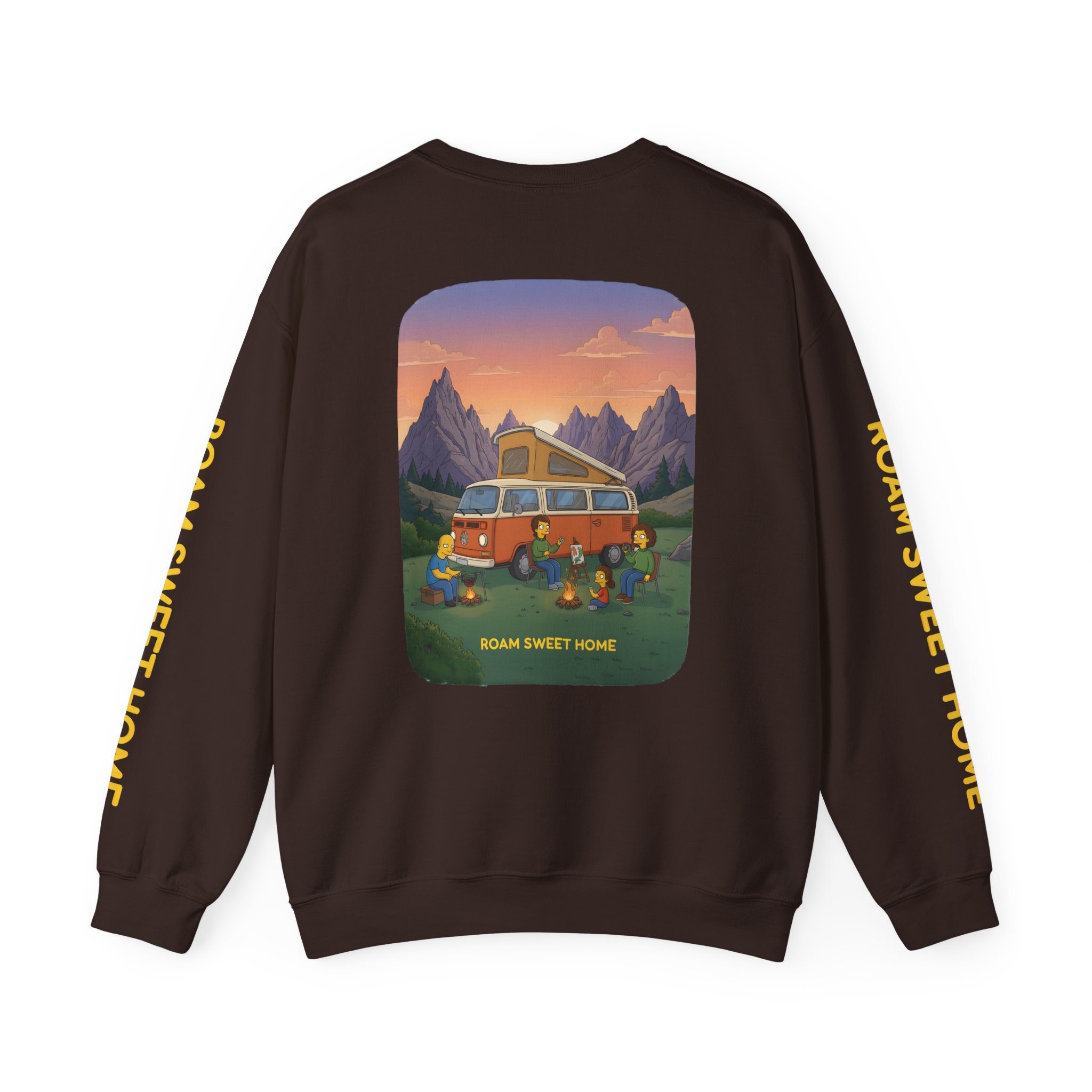 Unisex Heavy Blend™ Crewneck Sweatshirt — "Roam Sweet Home" Design Sitcom-Line