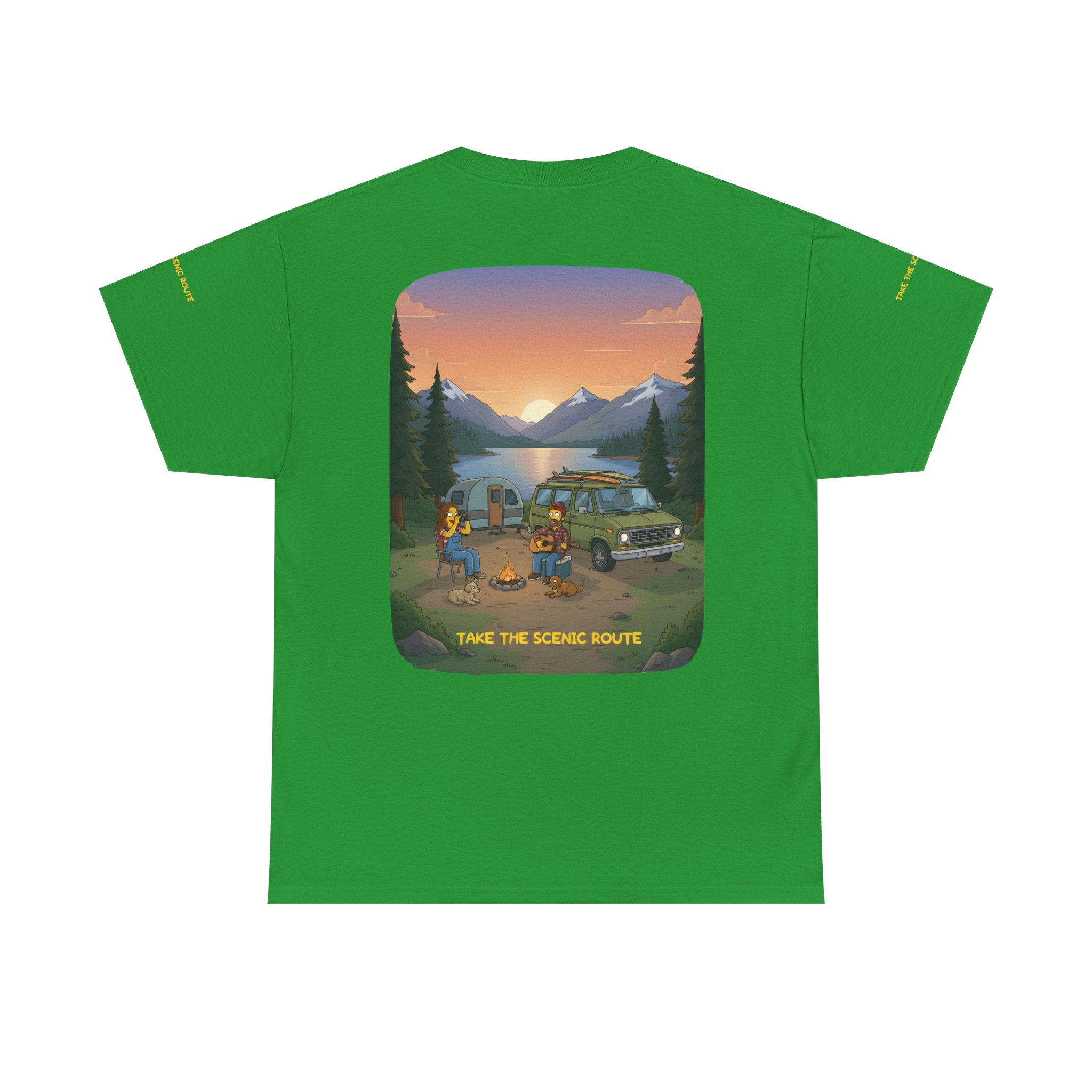 Unisex Heavy Cotton Tee — "Take The Scenic Route" Design Sitcom-Line