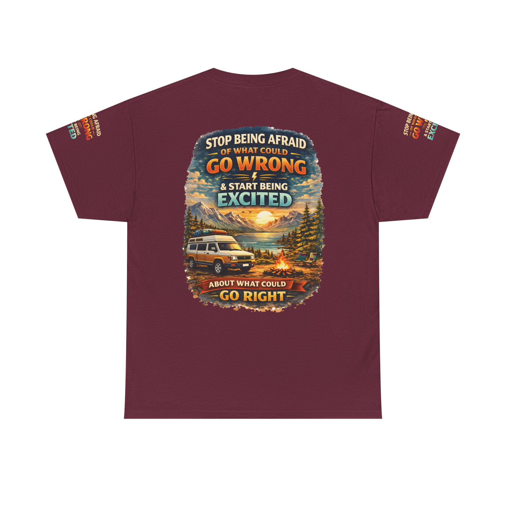8034379390226480195_2048.jpeg Unisex Heavy Cotton Tee — "Stop Being Afraid Of What Could Go Wrong" Design Scenic-Line