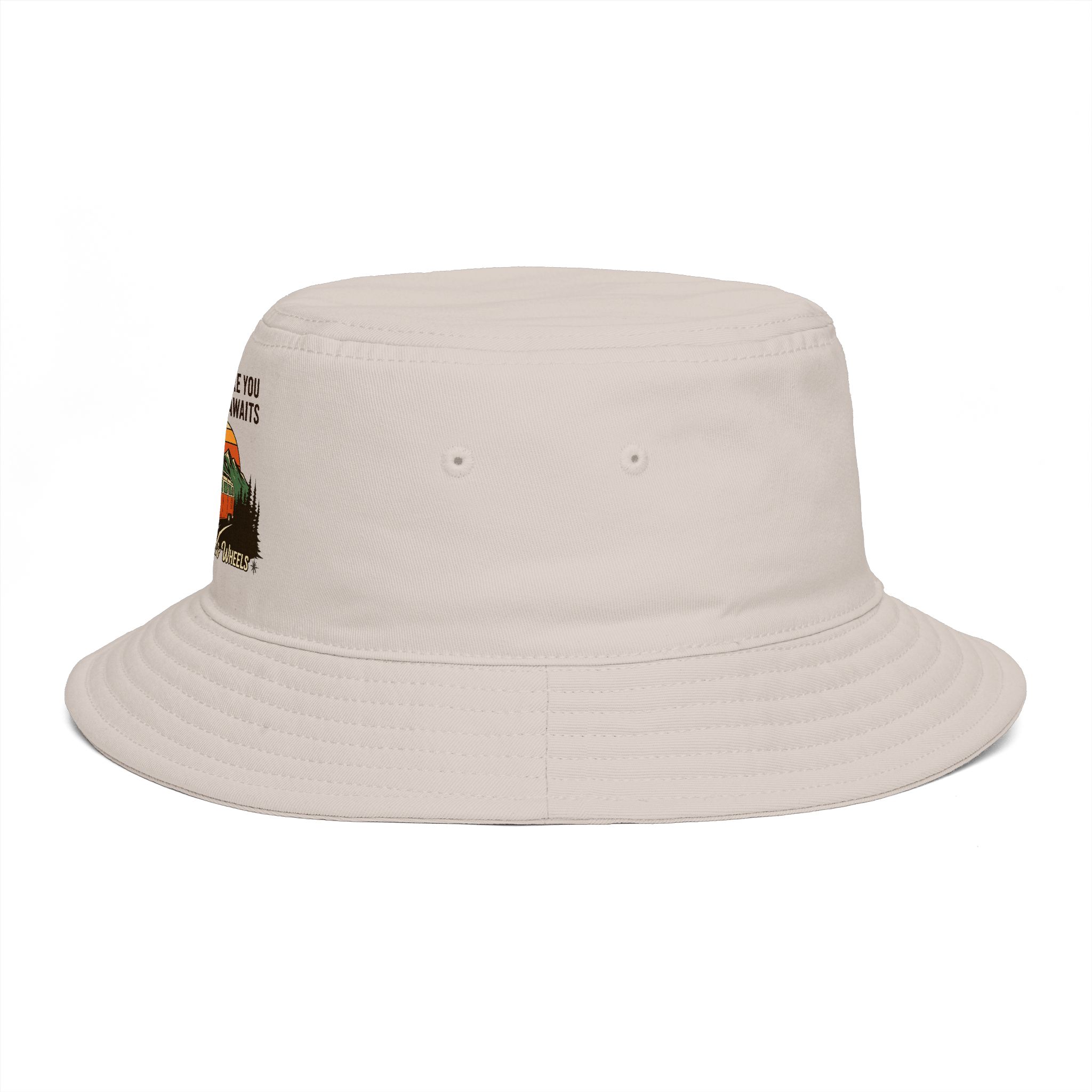 Bucket Hat — Wanderlust Camper Design (“Home is Where You Adventure Awaits”)