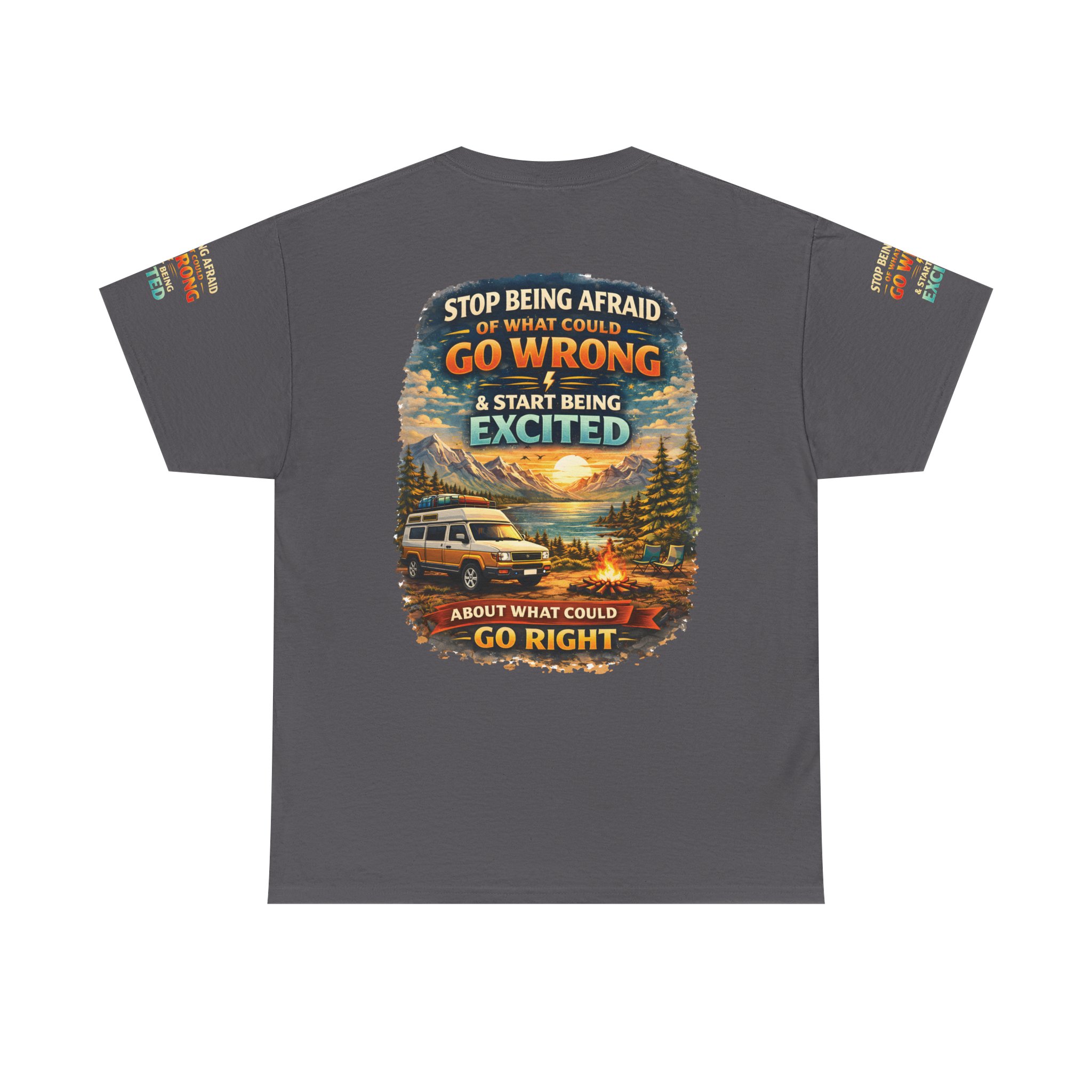 8054343411849817005_2048.jpeg Unisex Heavy Cotton Tee — "Stop Being Afraid Of What Could Go Wrong" Design Scenic-Line