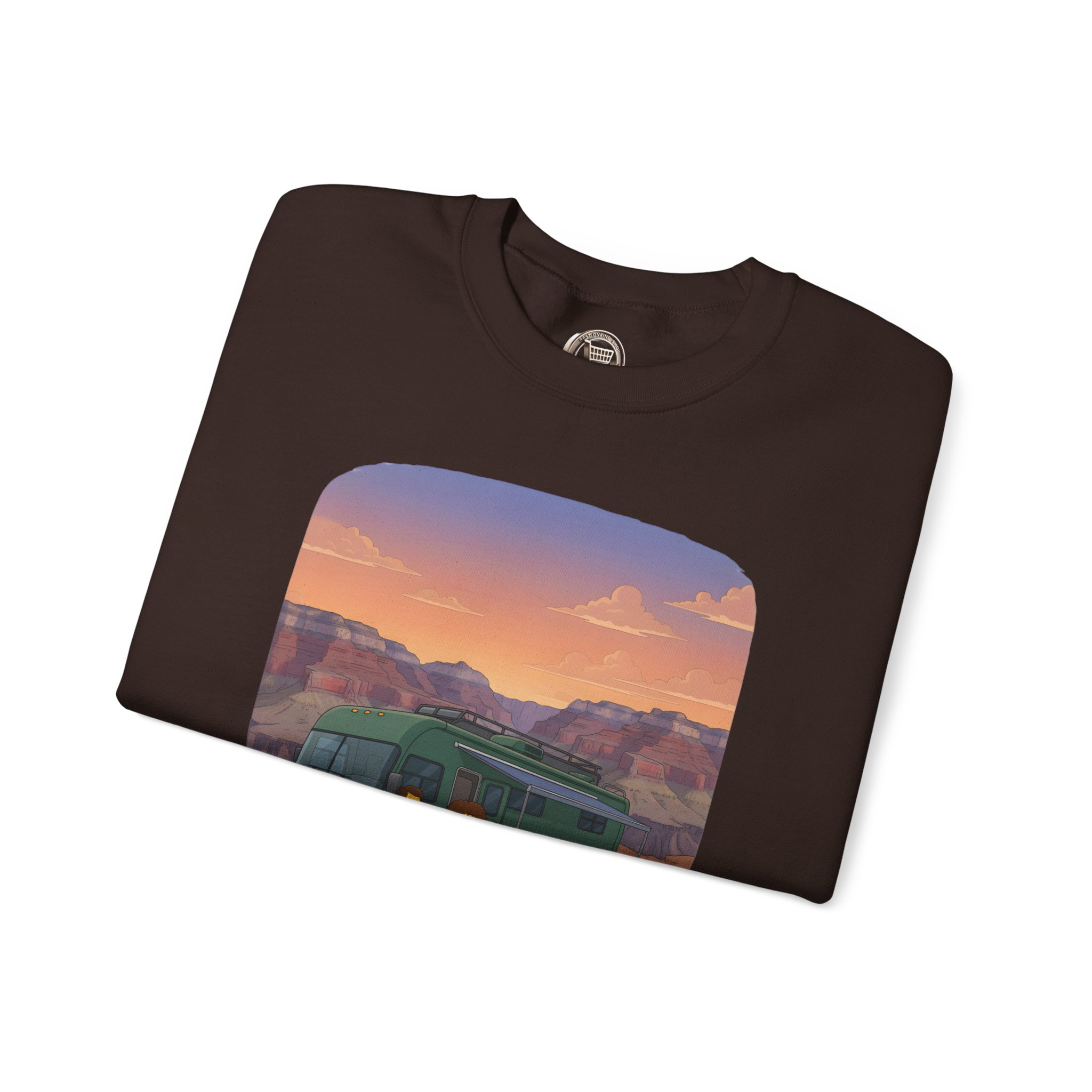 Unisex Heavy Blend™ Crewneck Sweatshirt — "Adventure Is Where You Find It" Design Sitcom-Line