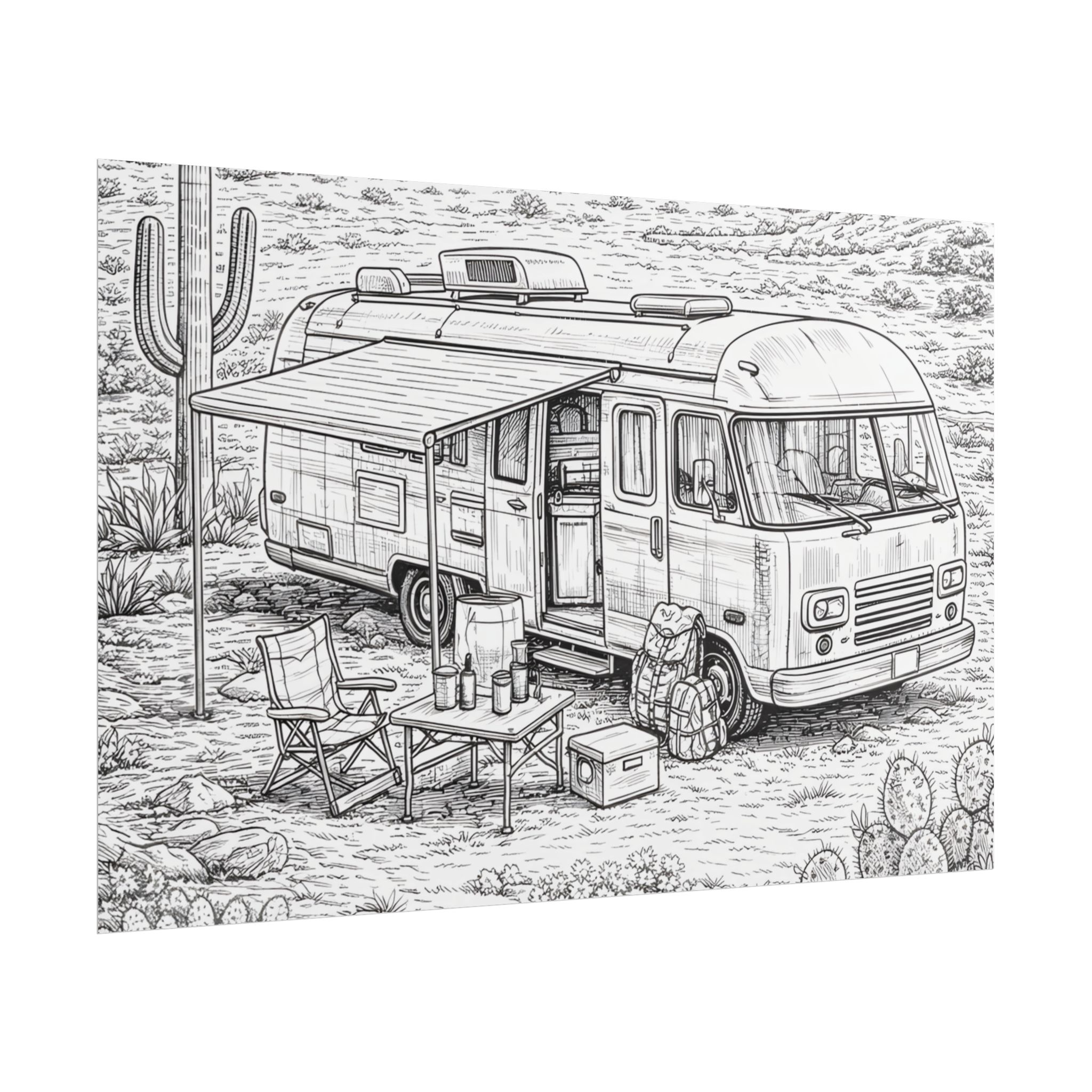 8072874360139437270_2048-1.jpeg Campervan Poster — Vintage RV Camping Landscape Wall Art
