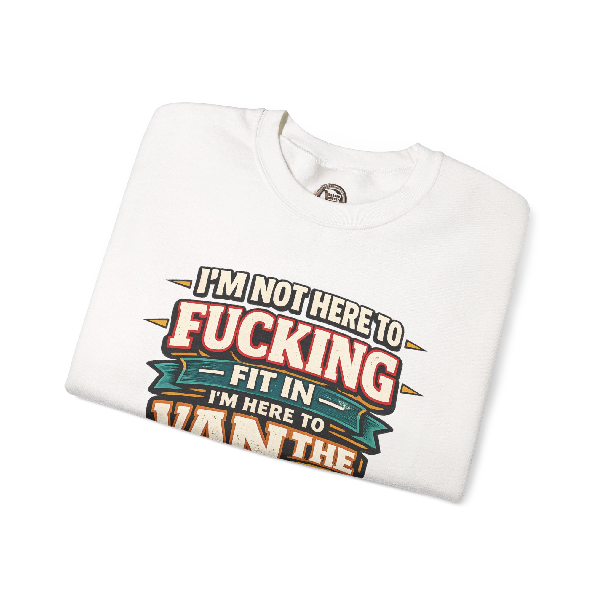 8082848690658603747_2048.jpeg Unisex Heavy Blend™ Crewneck Sweatshirt — "I´m Not Here To Fucking Fit In" Design F**K-Line