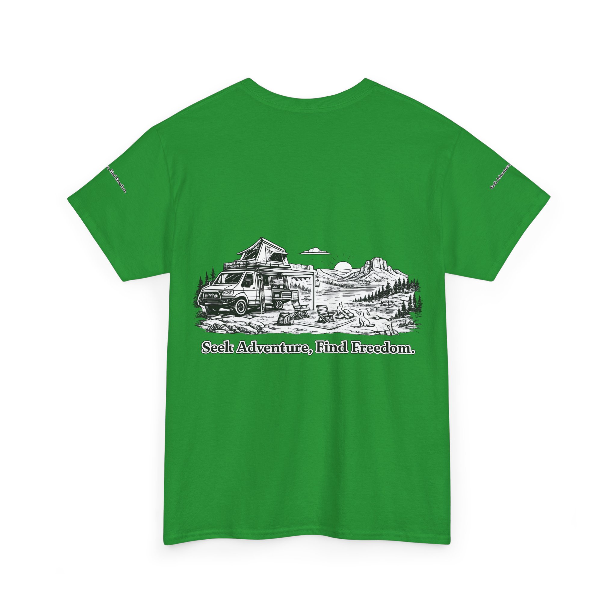 8084232602886989206_2048.jpeg Unisex Heavy Cotton Tee — "Seek Adventure, Find Freedom" Design Minimal-Line