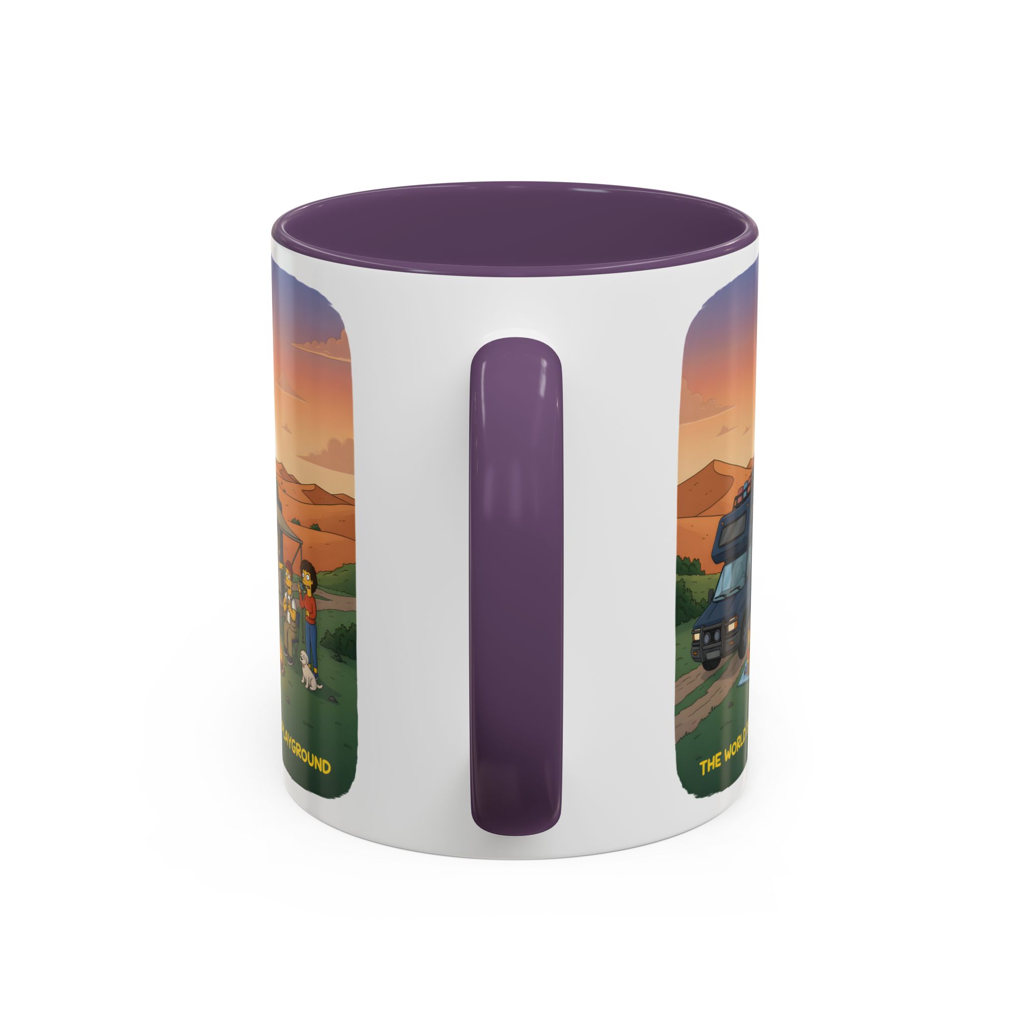 Accent Coffee Mug (11, 15oz) — "The World Is Your playground" Design Sitcom-Line