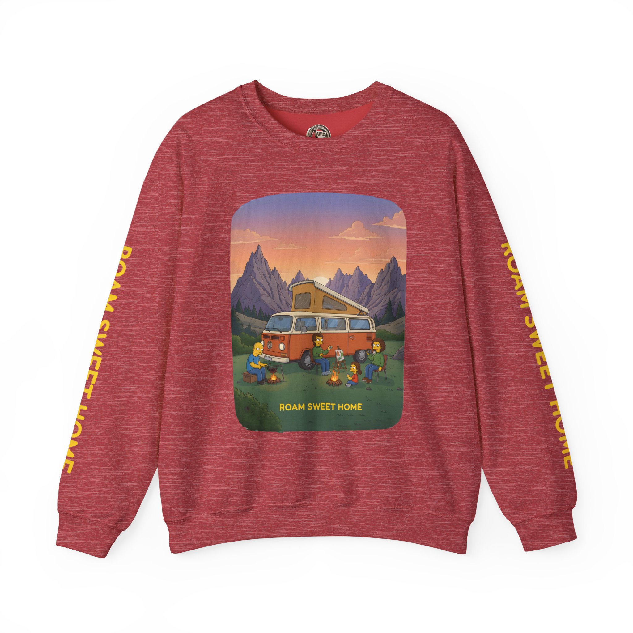 Unisex Heavy Blend™ Crewneck Sweatshirt — "Roam Sweet Home" Design Sitcom-Line