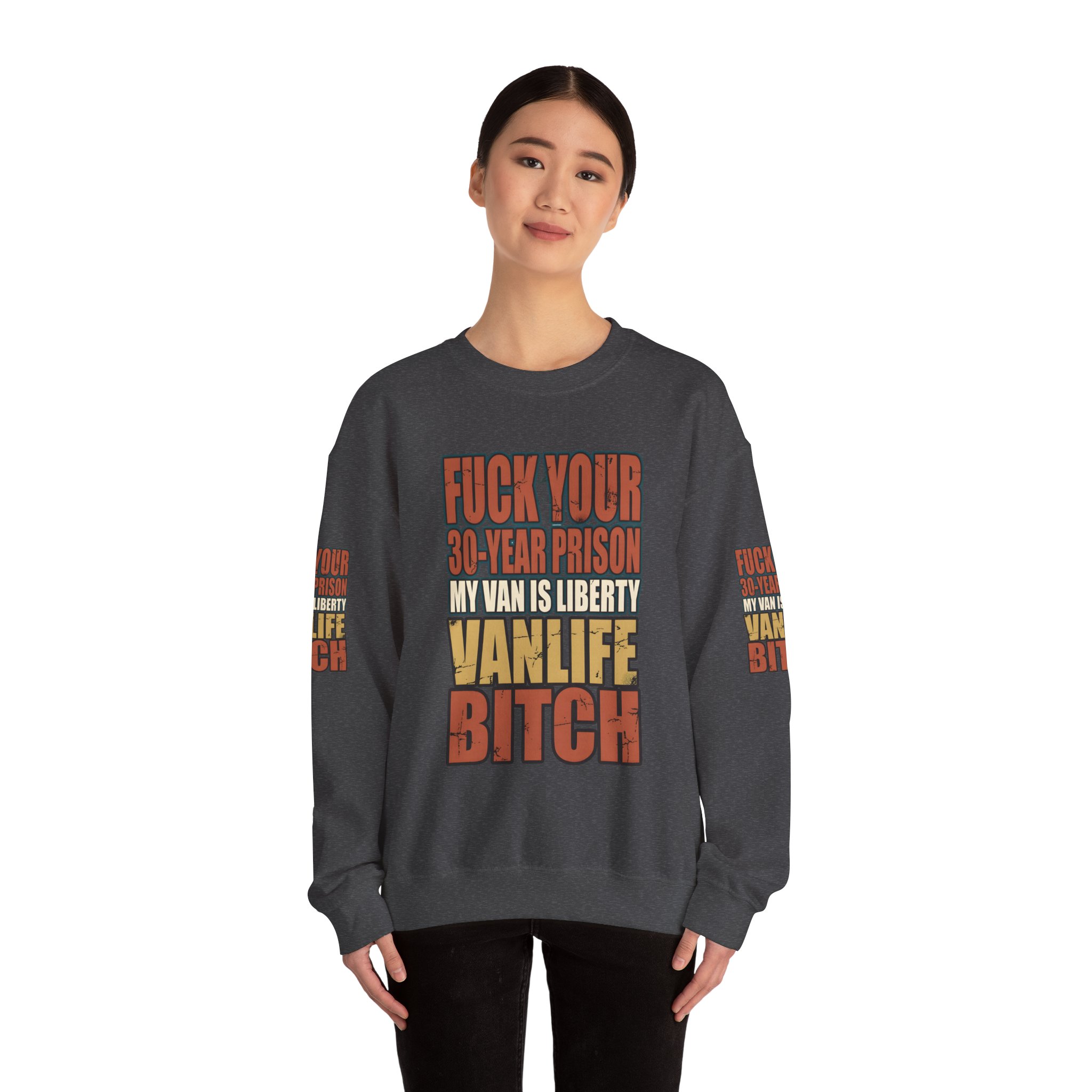 Unisex Heavy Blend™ Crewneck Sweatshirt — "Fuck Your 30 Year" Design F**K-Line