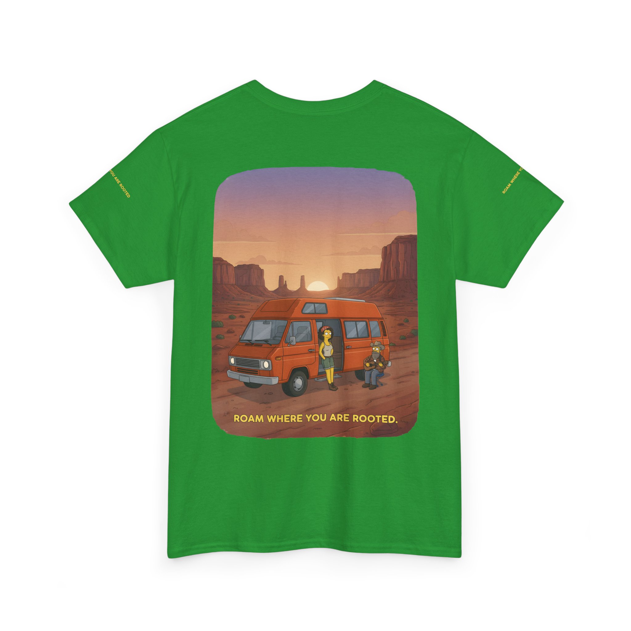 Unisex Heavy Cotton Tee — "Roam Where You Are Rooted" Design Sitcom-Line