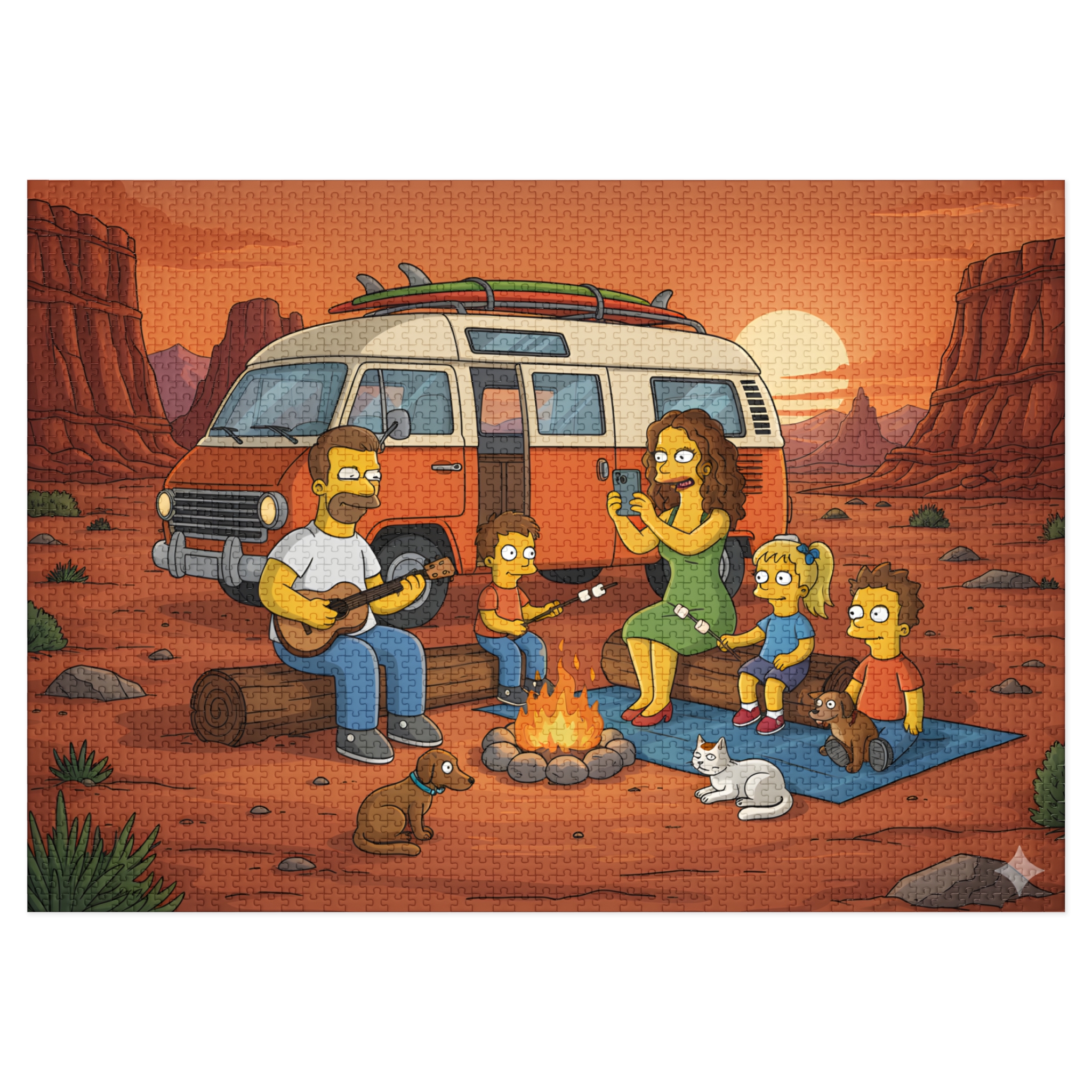 Jigsaw Puzzle with Tin — Sunset Van Adventure