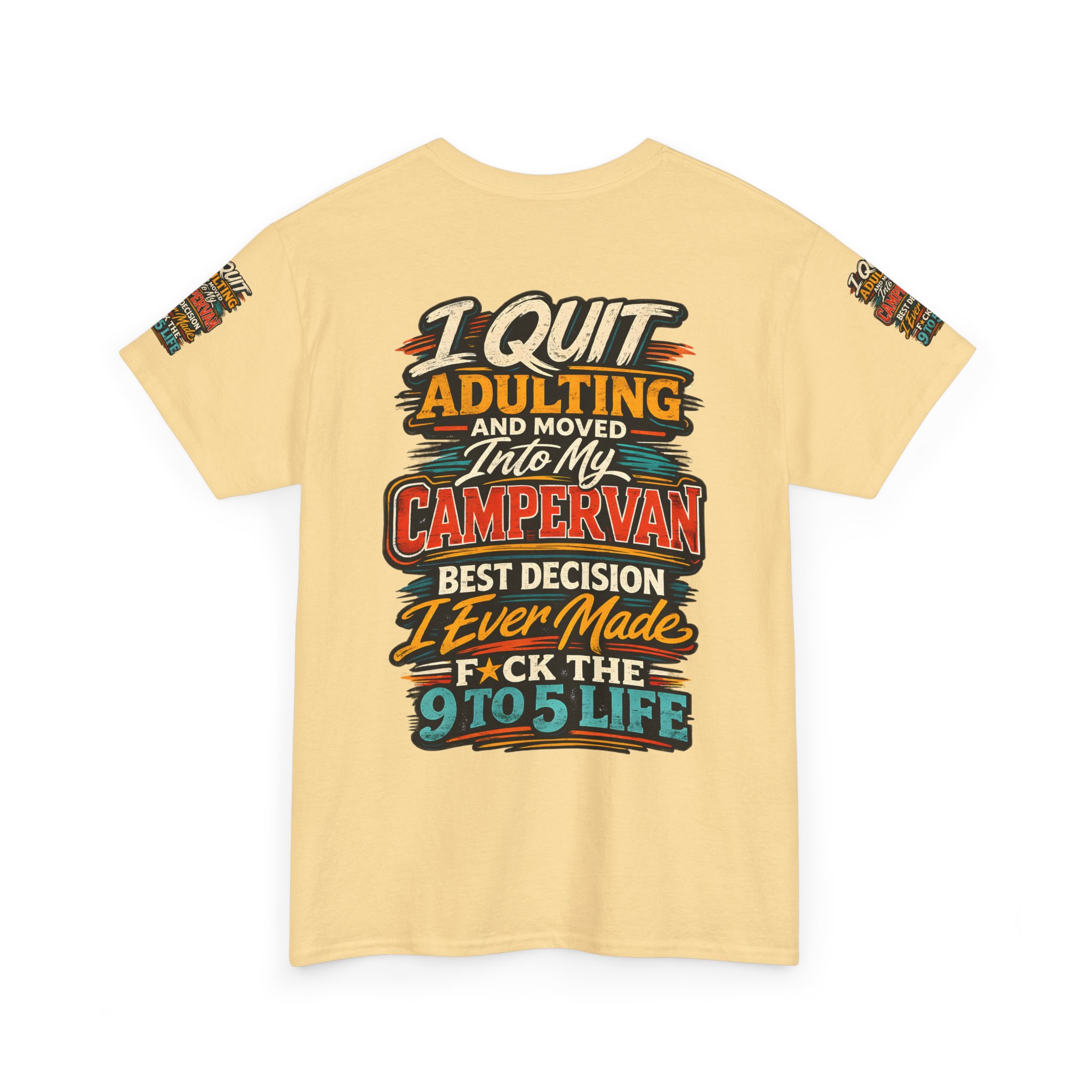 Unisex Heavy Cotton Tee — "I Quit Adulting" Design F**K-Line