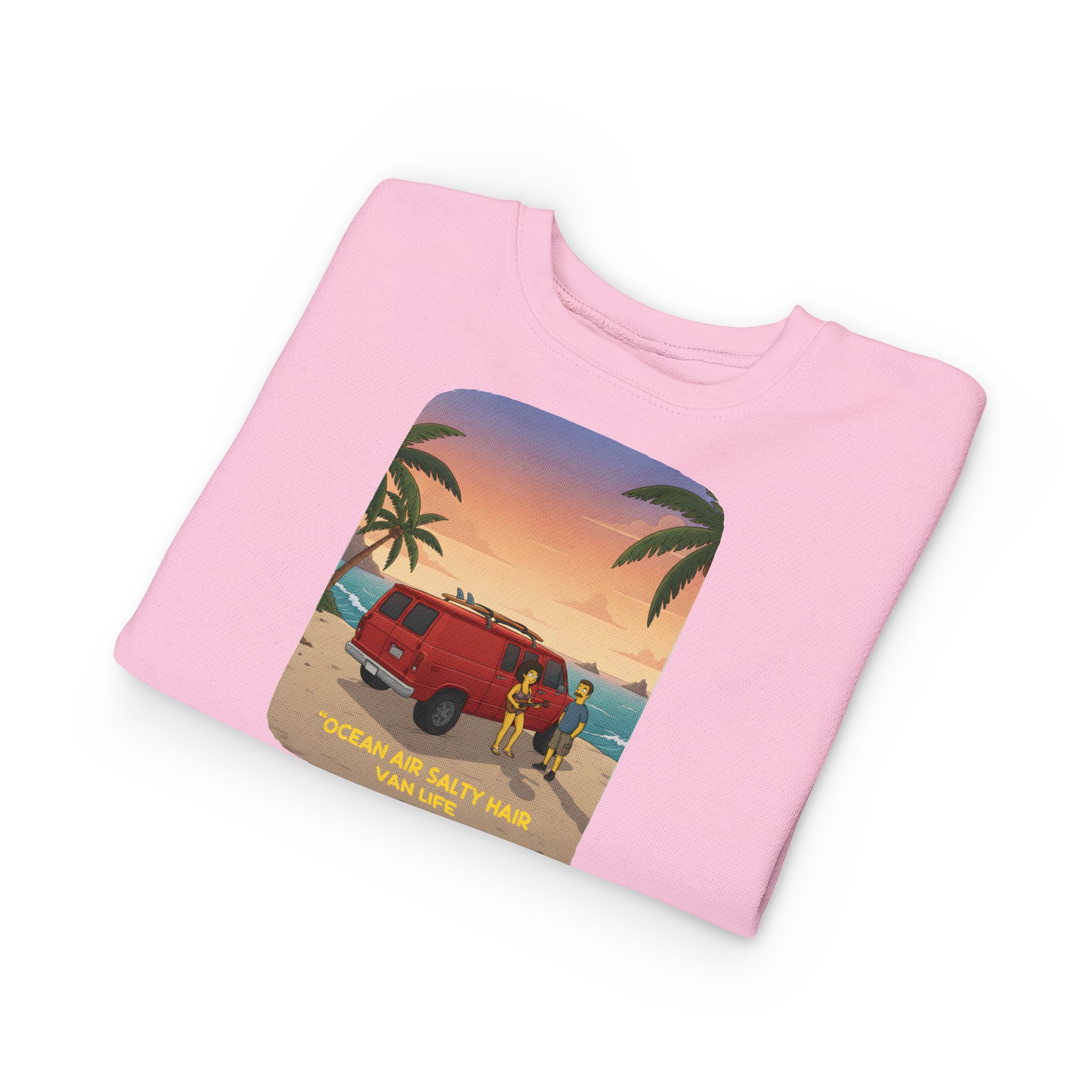 Toddler Sweatshirt - "Ocean Air Salty Hair Van Life" (Design Sitcom-Line)