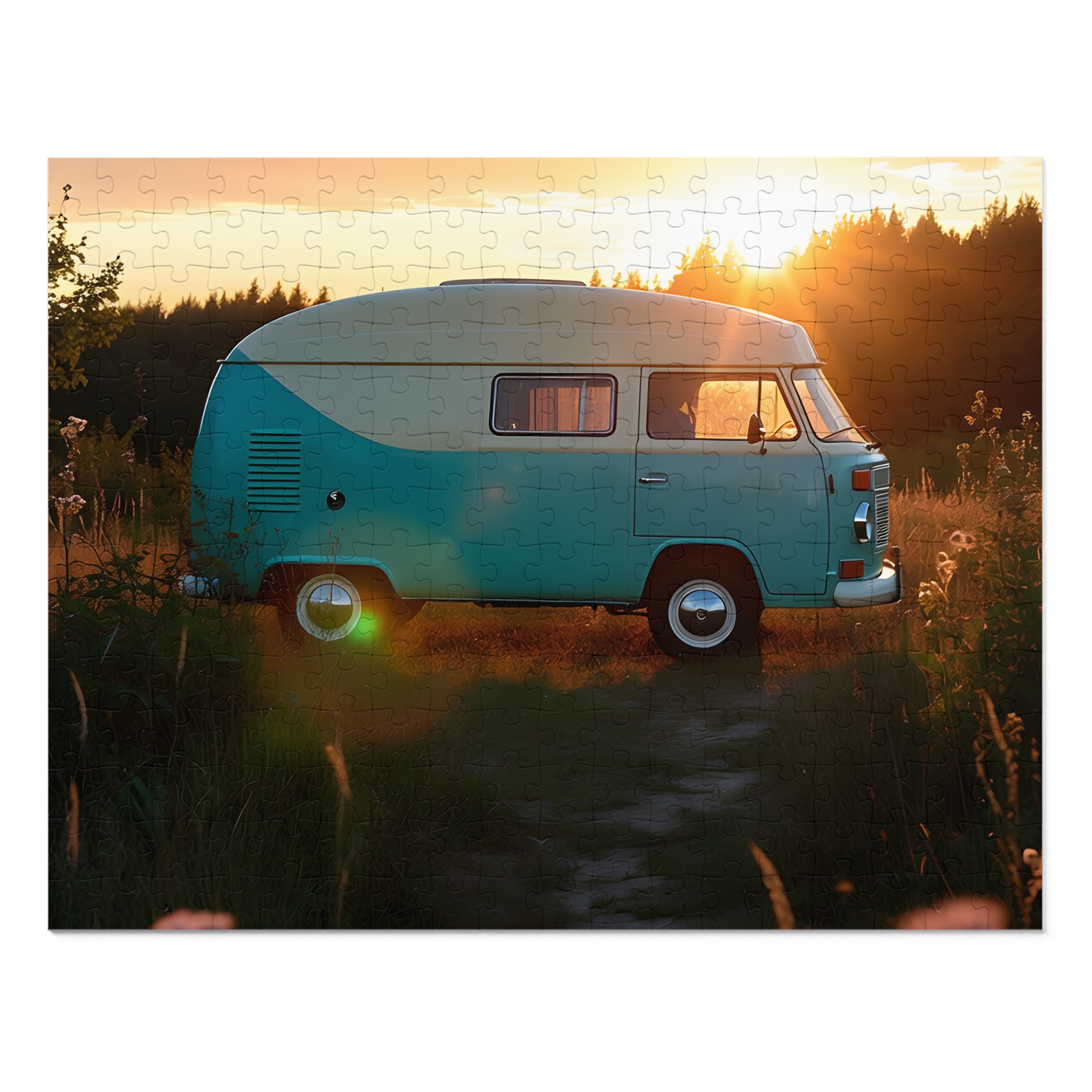 Jigsaw Puzzle with Tin – Vintage VW Travel Scene