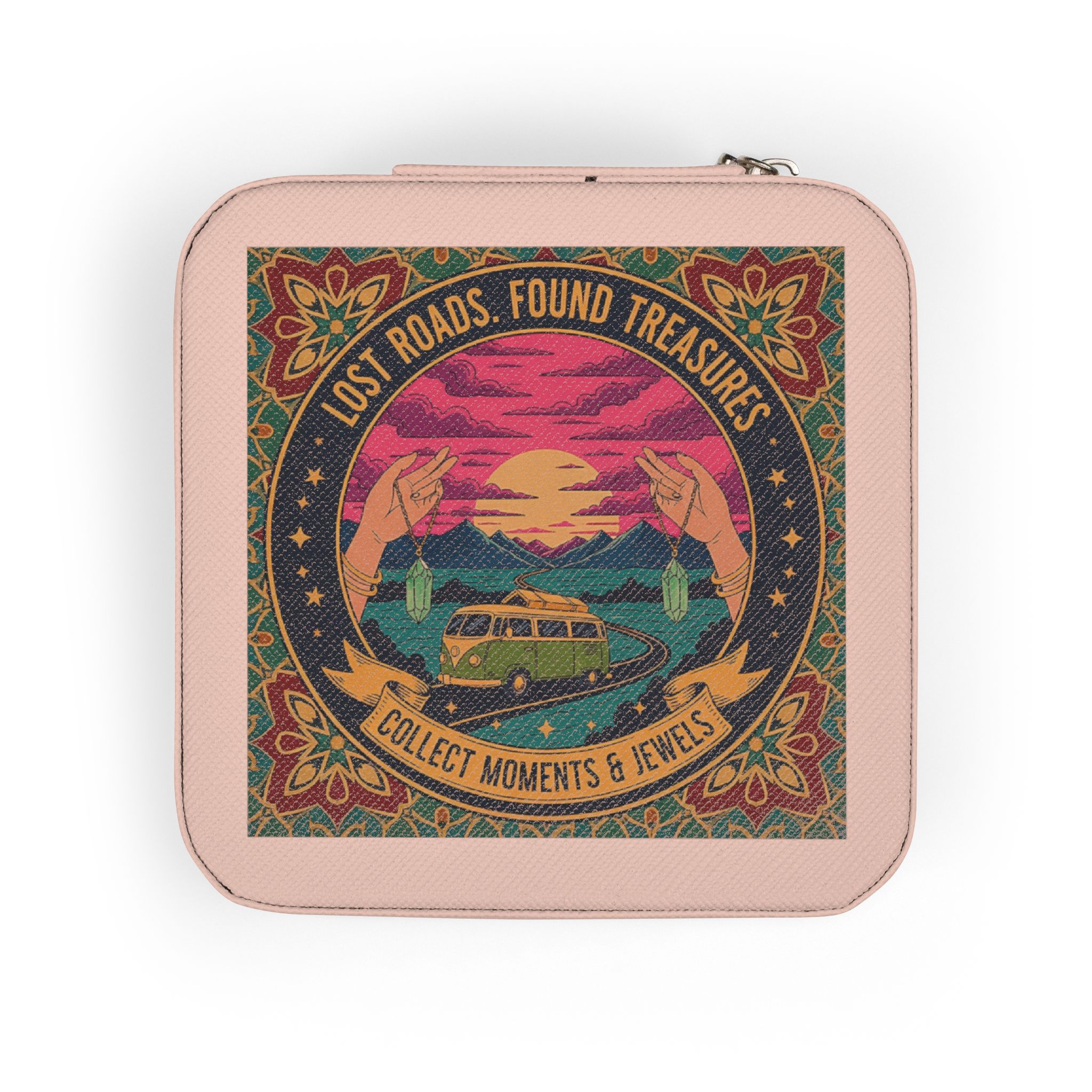 Jewelry Travel Case — Retro Camper Sunset Design