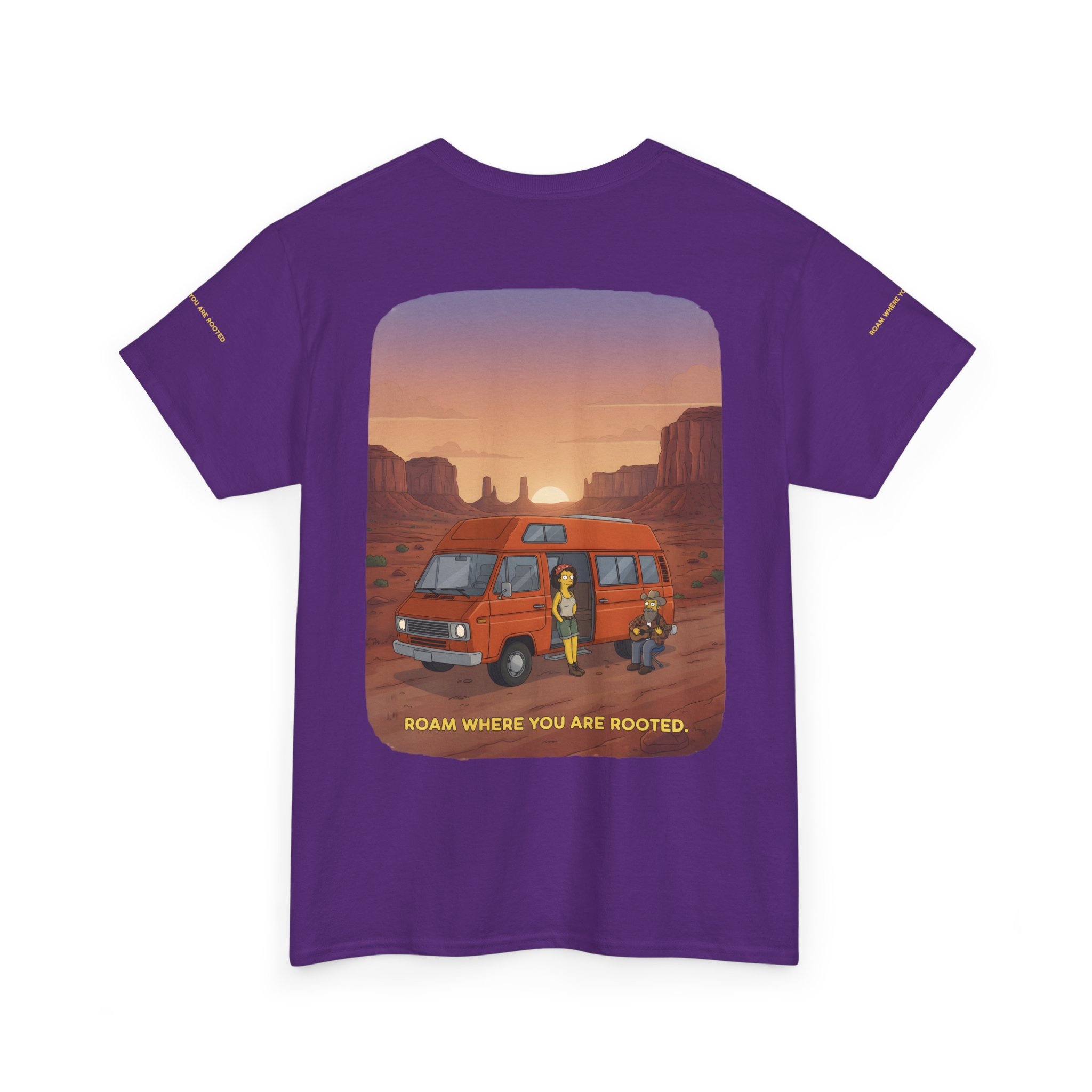 Unisex Heavy Cotton Tee — "Roam Where You Are Rooted" Design Sitcom-Line