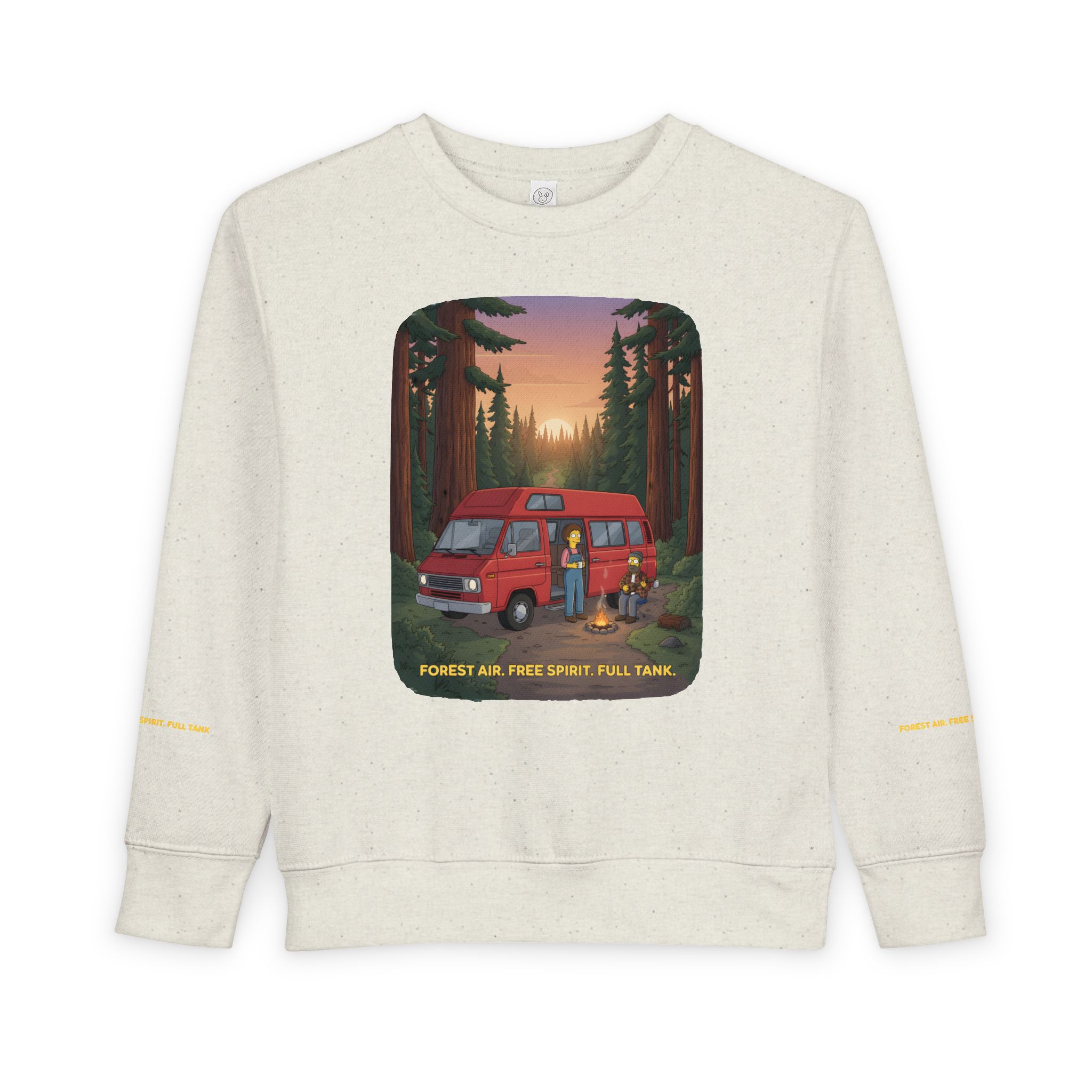 Toddler Sweatshirt - "Forest Air Free Spirit Full Tank" (Design Sitcom-Line)