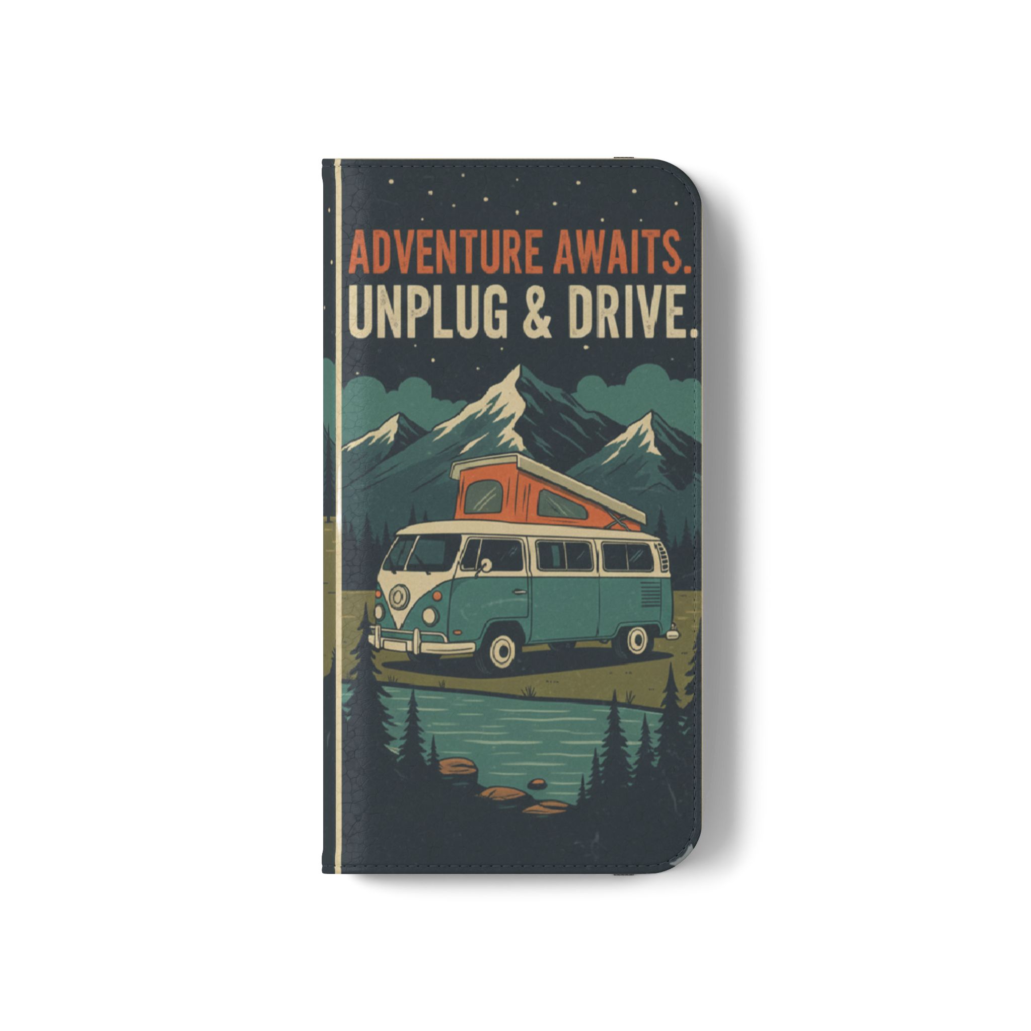 Flip Phone Case — "Fuel Your Journey, Not the Wifi" Wallet Cover