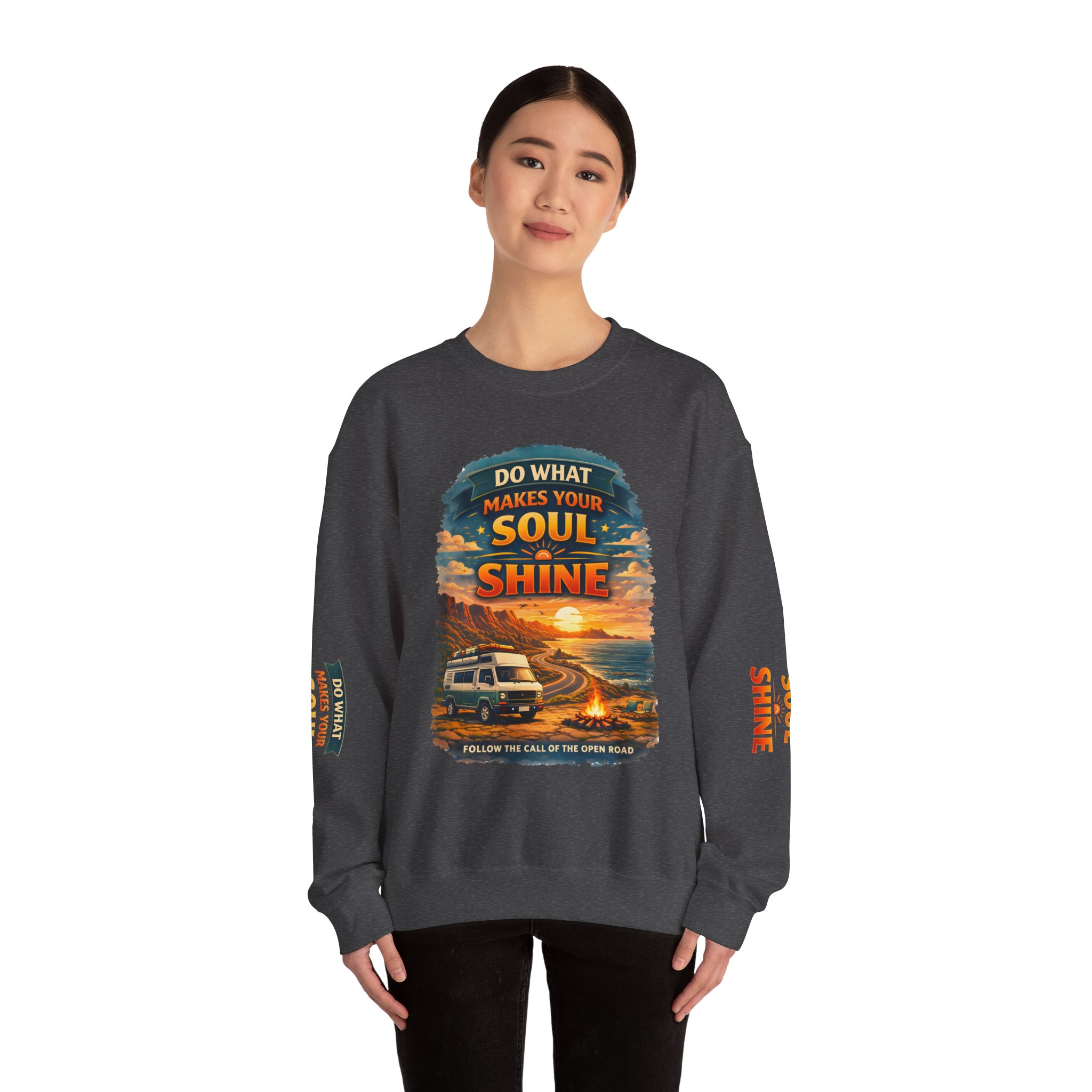 Unisex Heavy Blend™ Crewneck Sweatshirt — "Do What Makes Your Soul Shine" Design Scenic-Line
