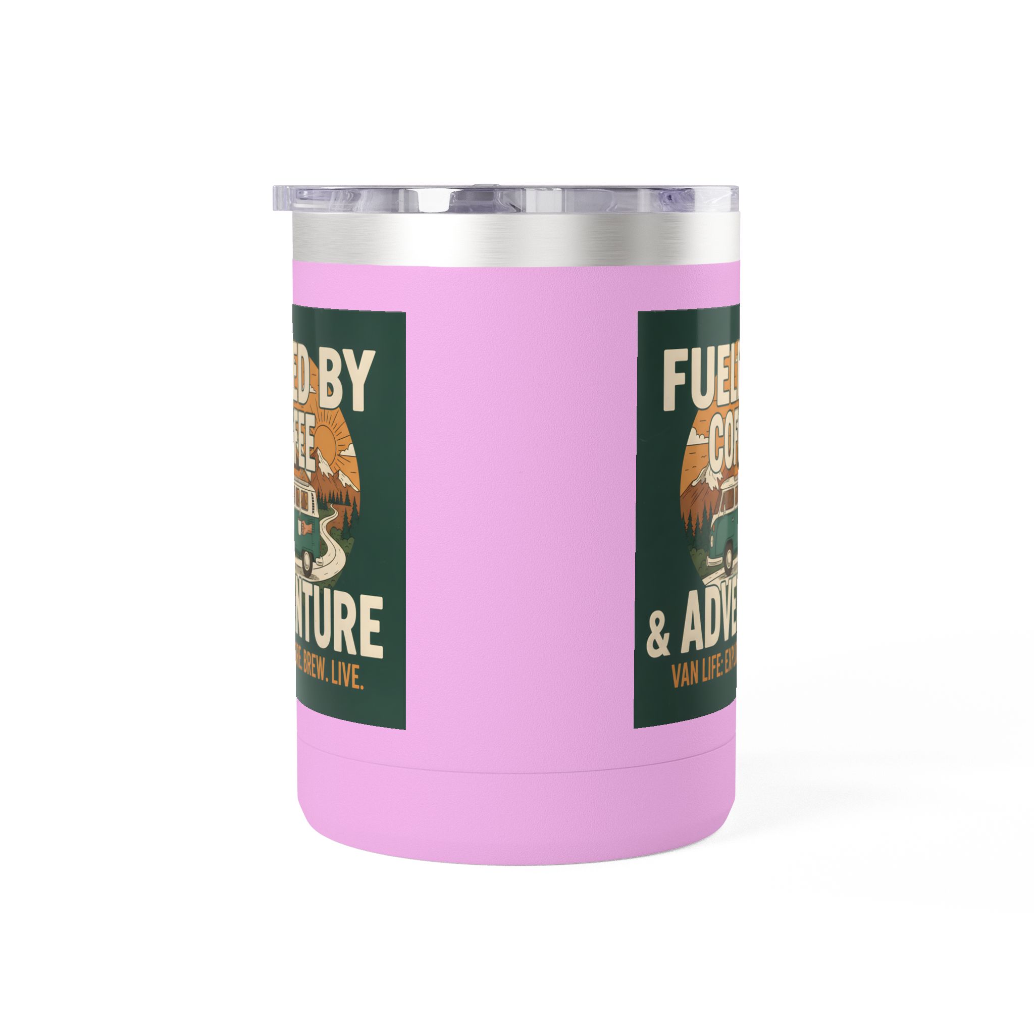 Coffee Mug Tumbler, 15oz — "Fueled by Coffee & Adventure"