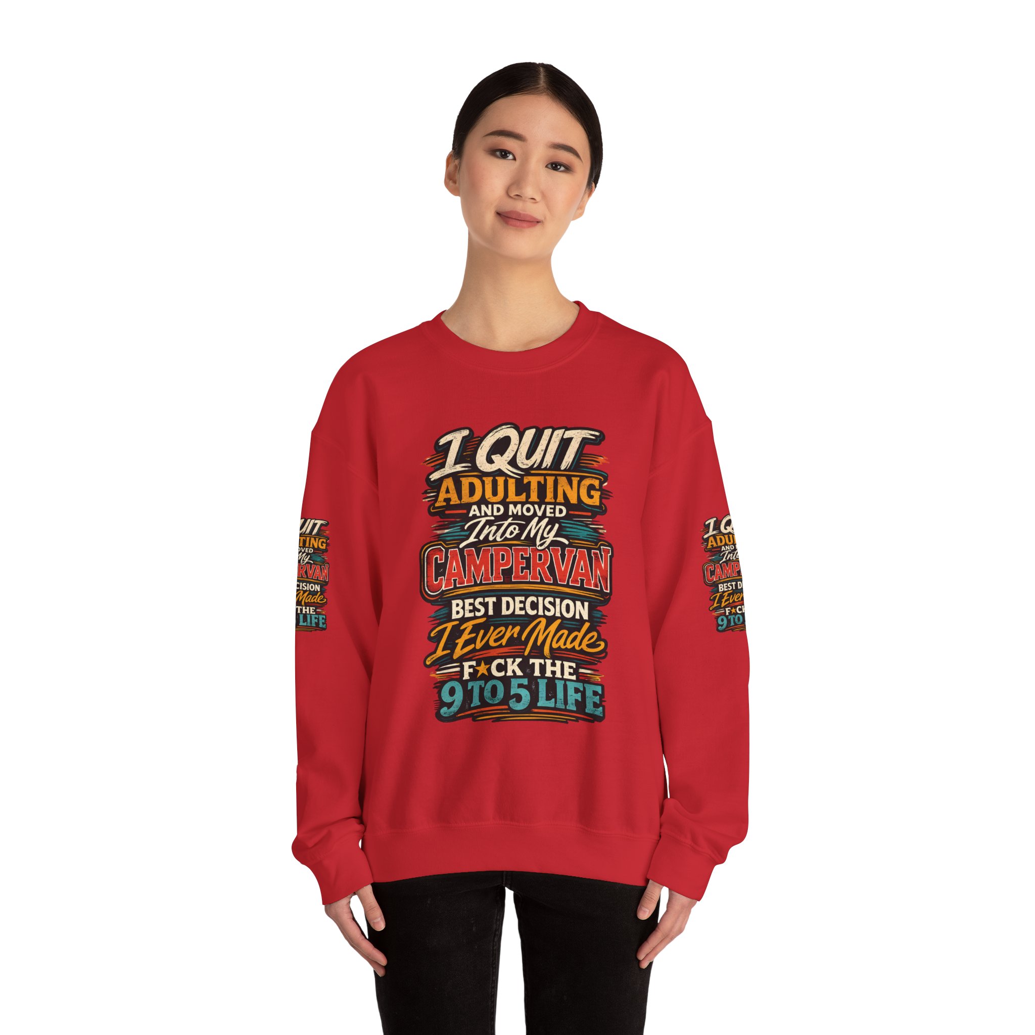 8188302638622432467_2048.jpeg Unisex Heavy Blend™ Crewneck Sweatshirt — "I Quit Adulting" Design F**K-Line