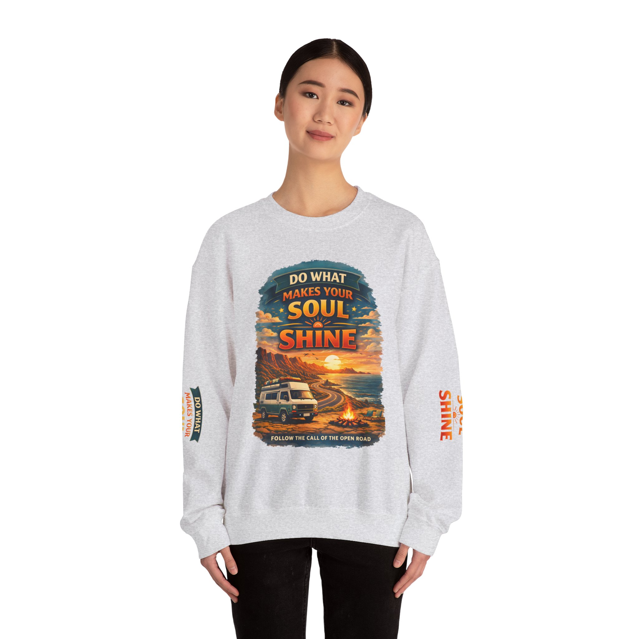 Unisex Heavy Blend™ Crewneck Sweatshirt — "Do What Makes Your Soul Shine" Design Scenic-Line