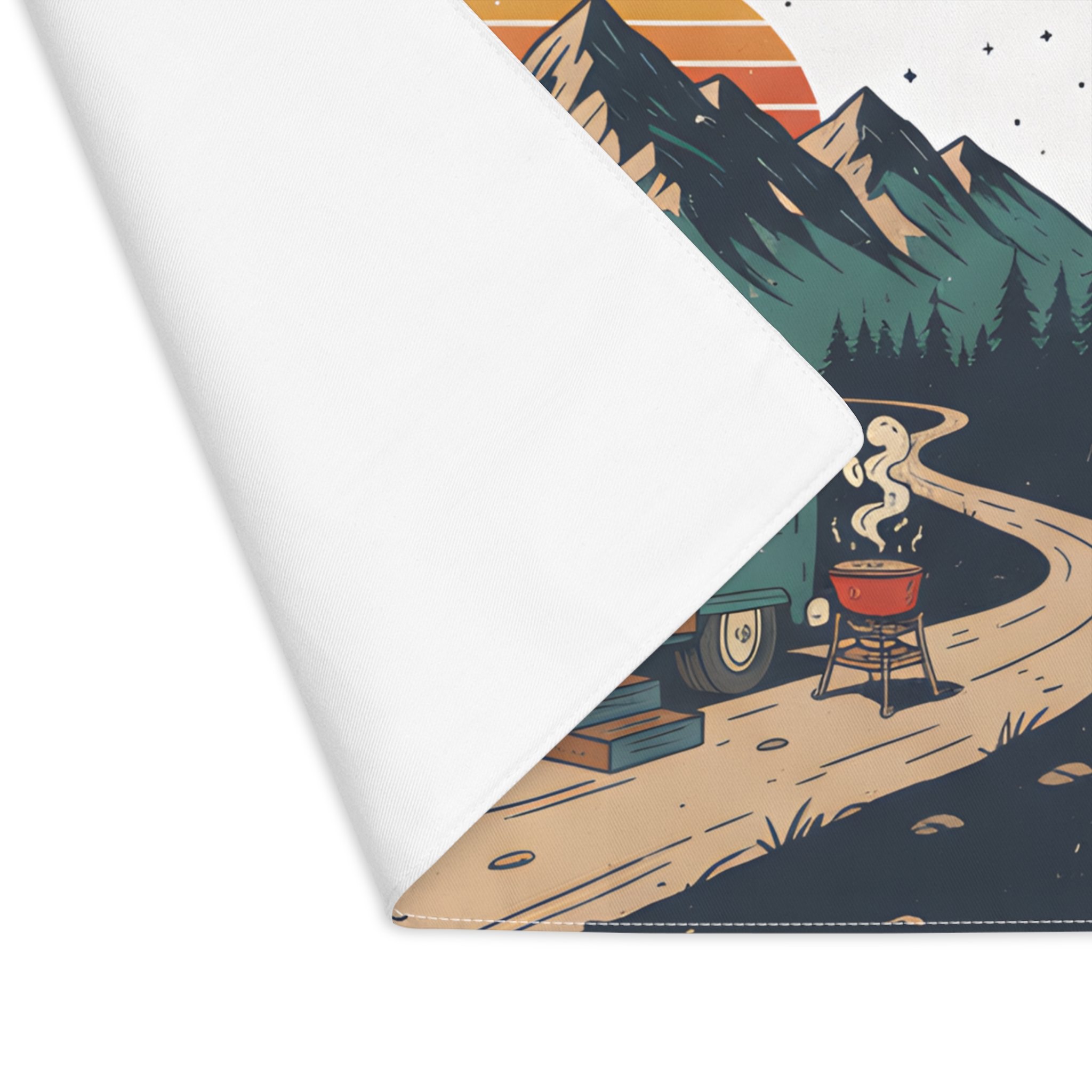 Vanlife Placemat - 'Home Is Where You Park It' Camper Van Adventure Dinner Placemat