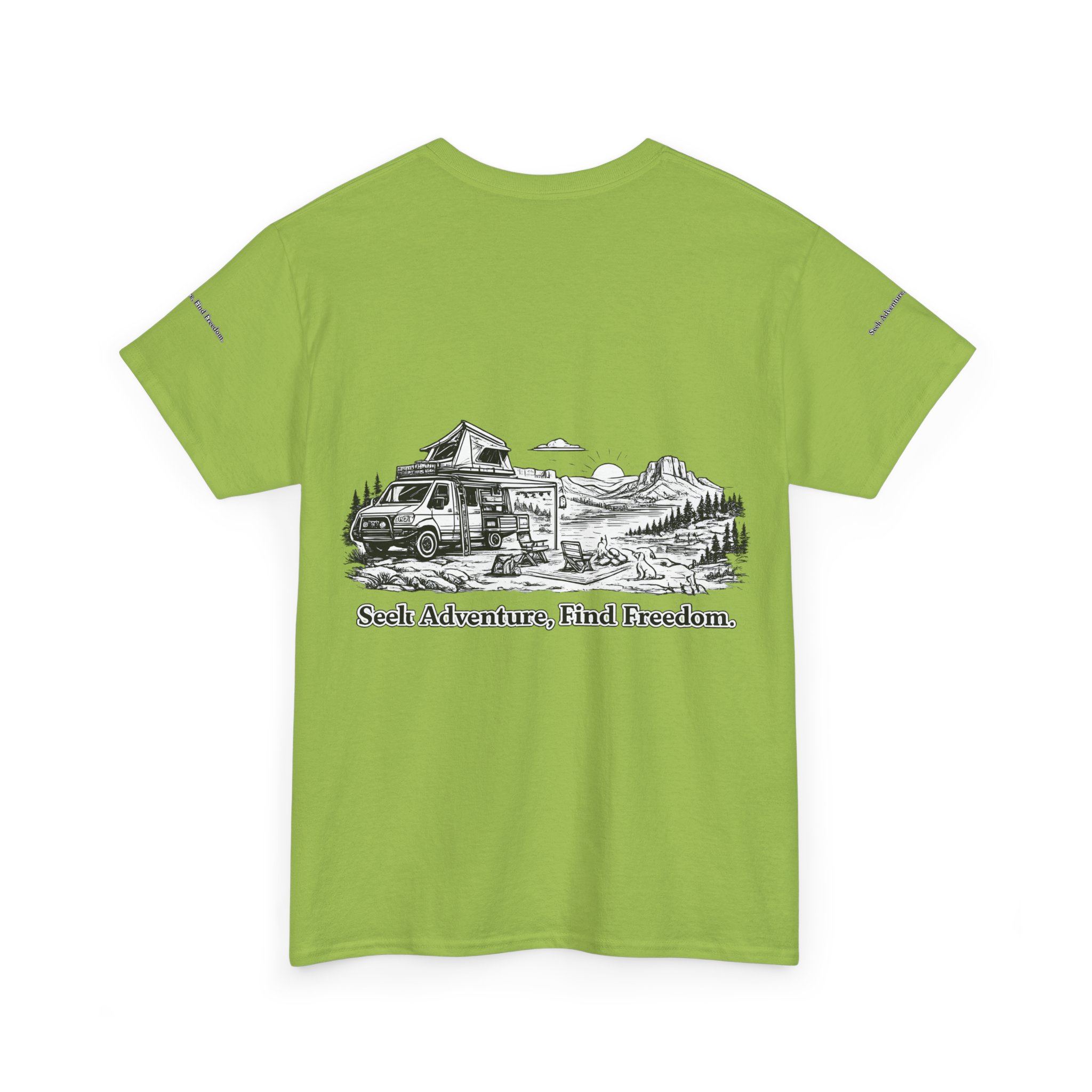 8203332163868846896_2048.jpeg Unisex Heavy Cotton Tee — "Seek Adventure, Find Freedom" Design Minimal-Line
