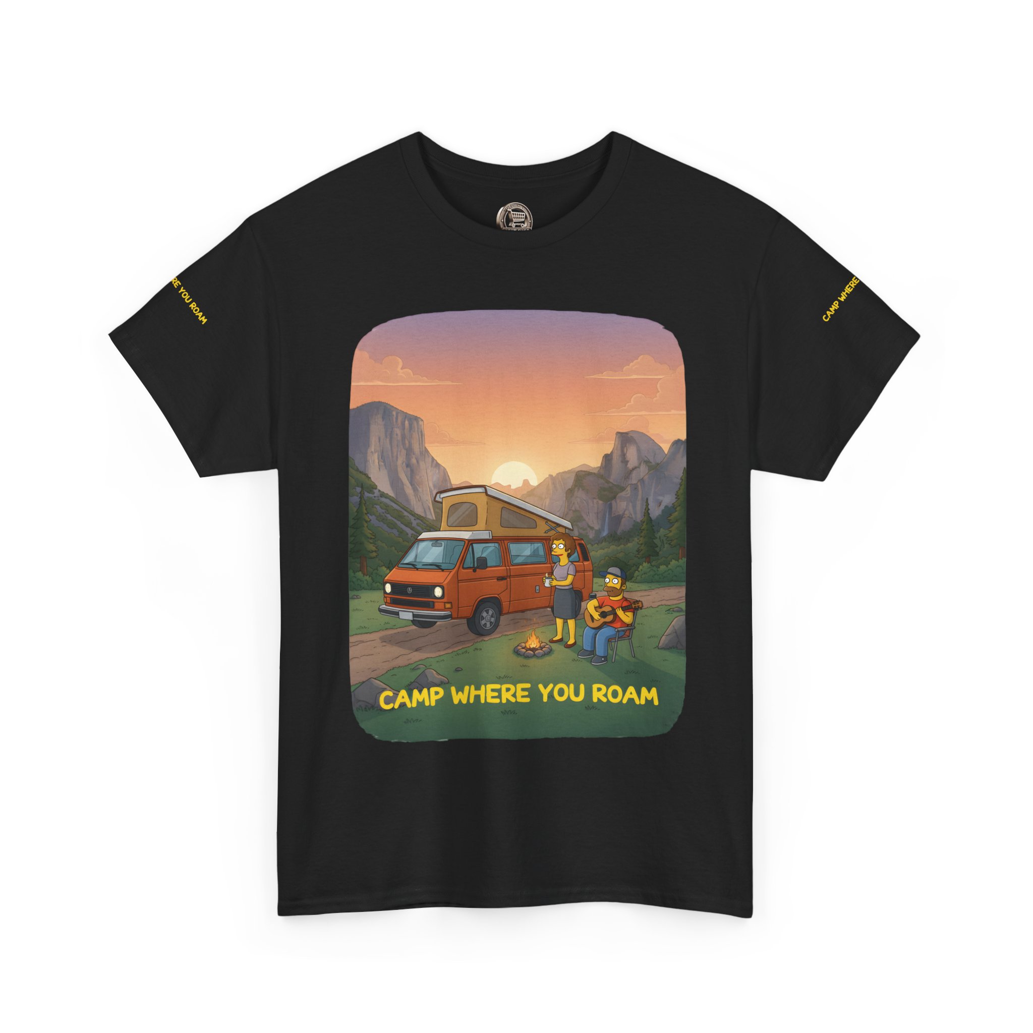 Unisex Heavy Cotton Tee — "Camp Where You Roam" Design Sitcom-Line