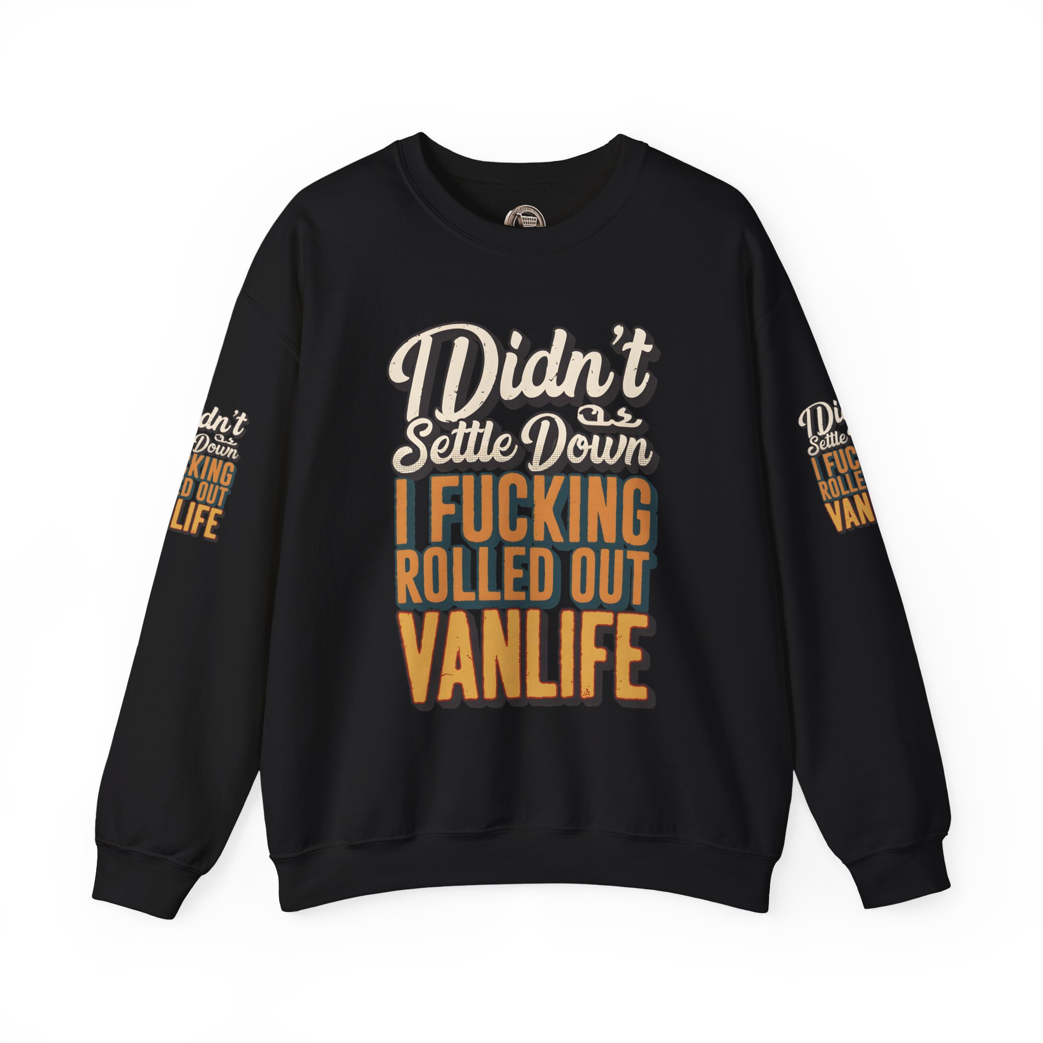 Unisex Heavy Blend™ Crewneck Sweatshirt — "Dind´t Settle Down" Design F**K-Line