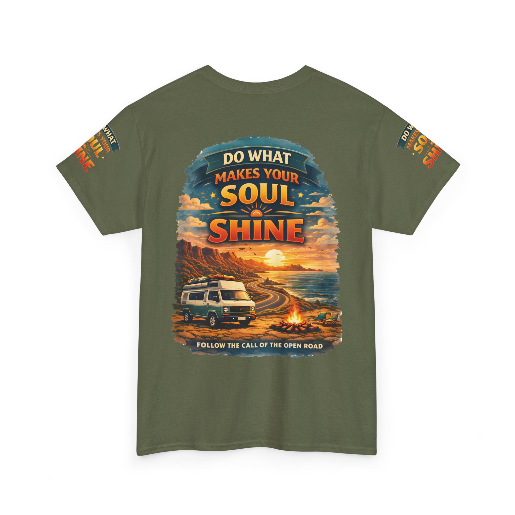 Unisex Heavy Cotton Tee — "Do What Makes Your Soul Shine" Design Scenic-Line