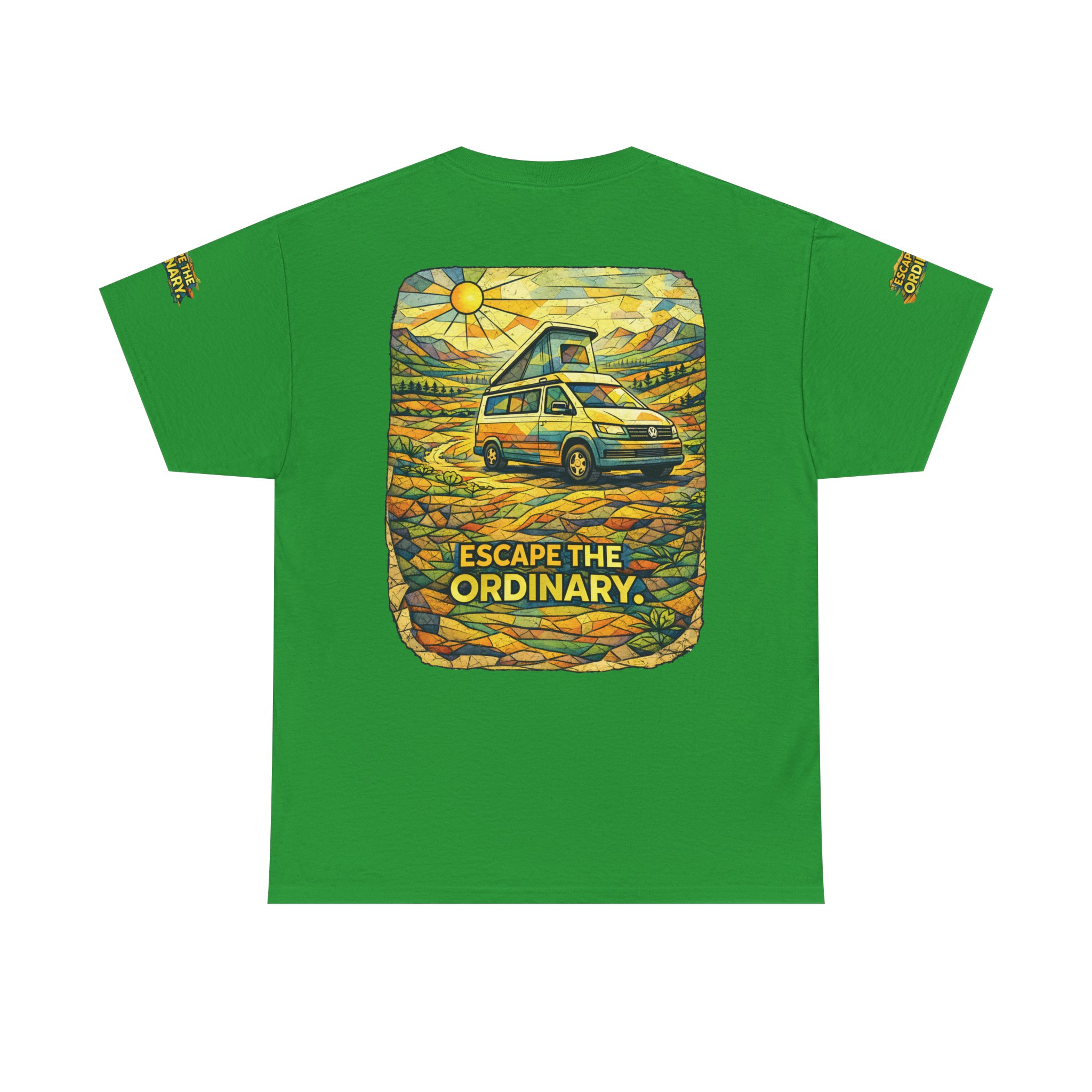 8234448878953884834_2048.jpeg Unisex Heavy Cotton Tee — "Escape The Ordinary" Design Cubic-Line