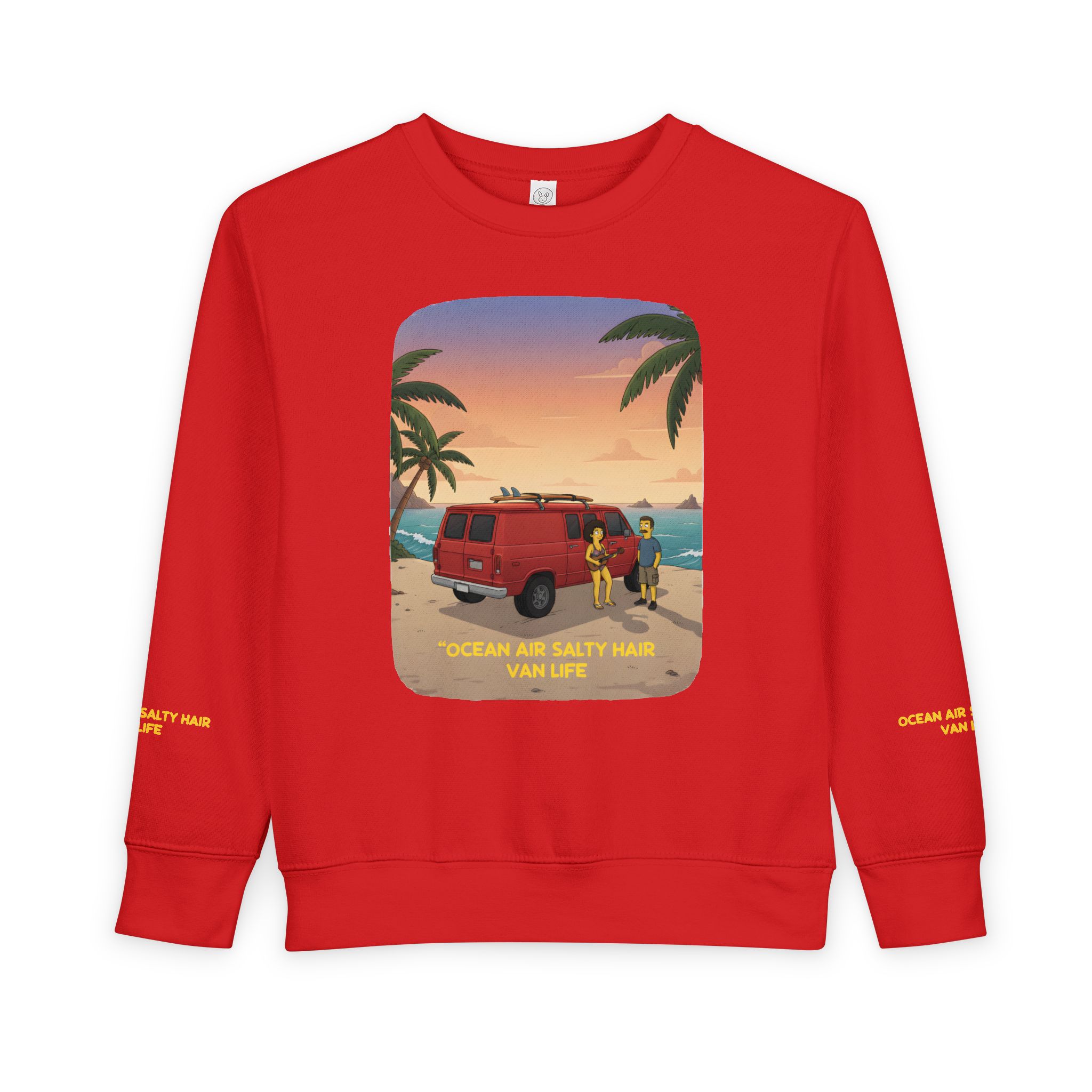Toddler Sweatshirt - "Ocean Air Salty Hair Van Life" (Design Sitcom-Line)