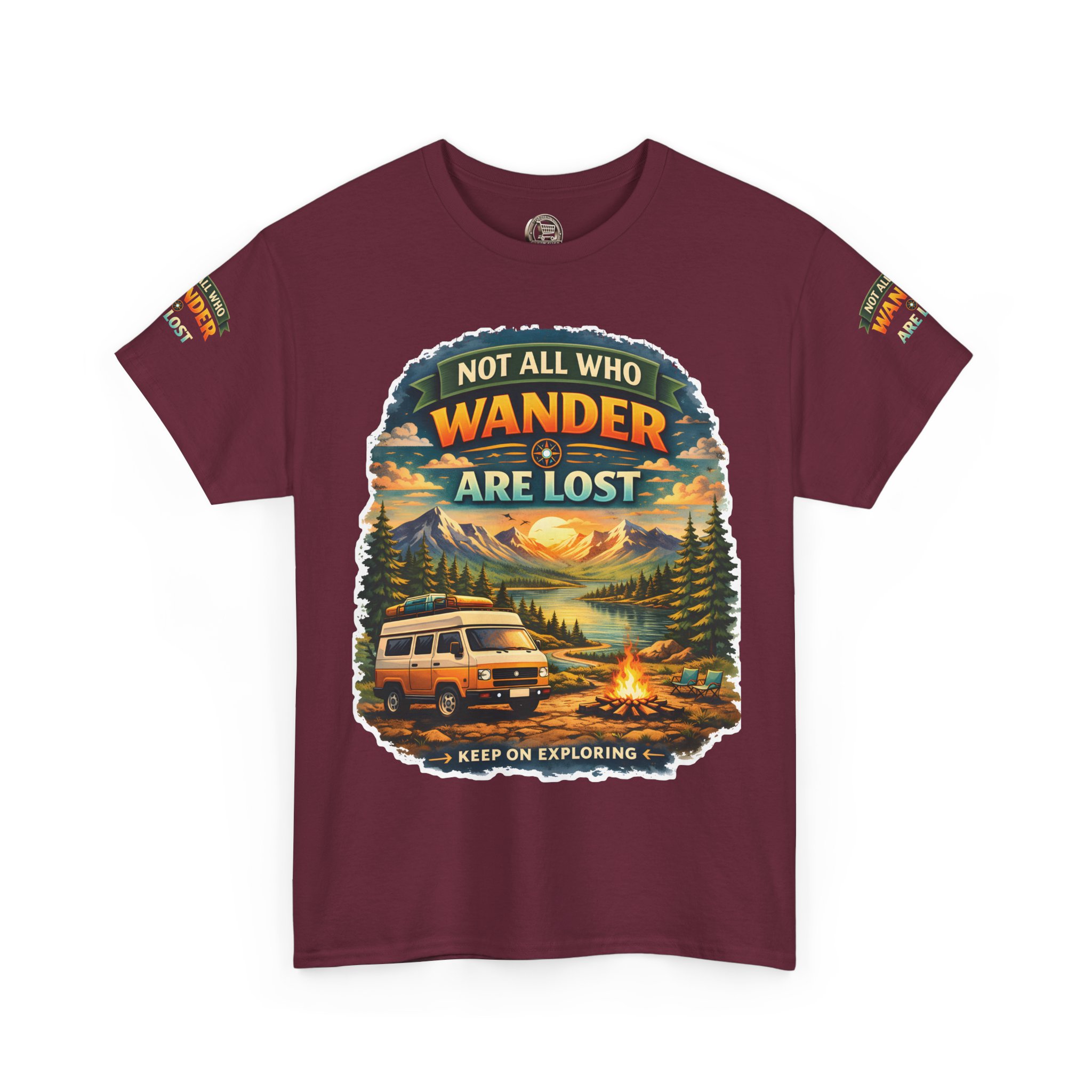8248784188845572752_2048.jpeg Unisex Heavy Cotton Tee — "Not All Who Wander Are Lost" Design Scenic-Line