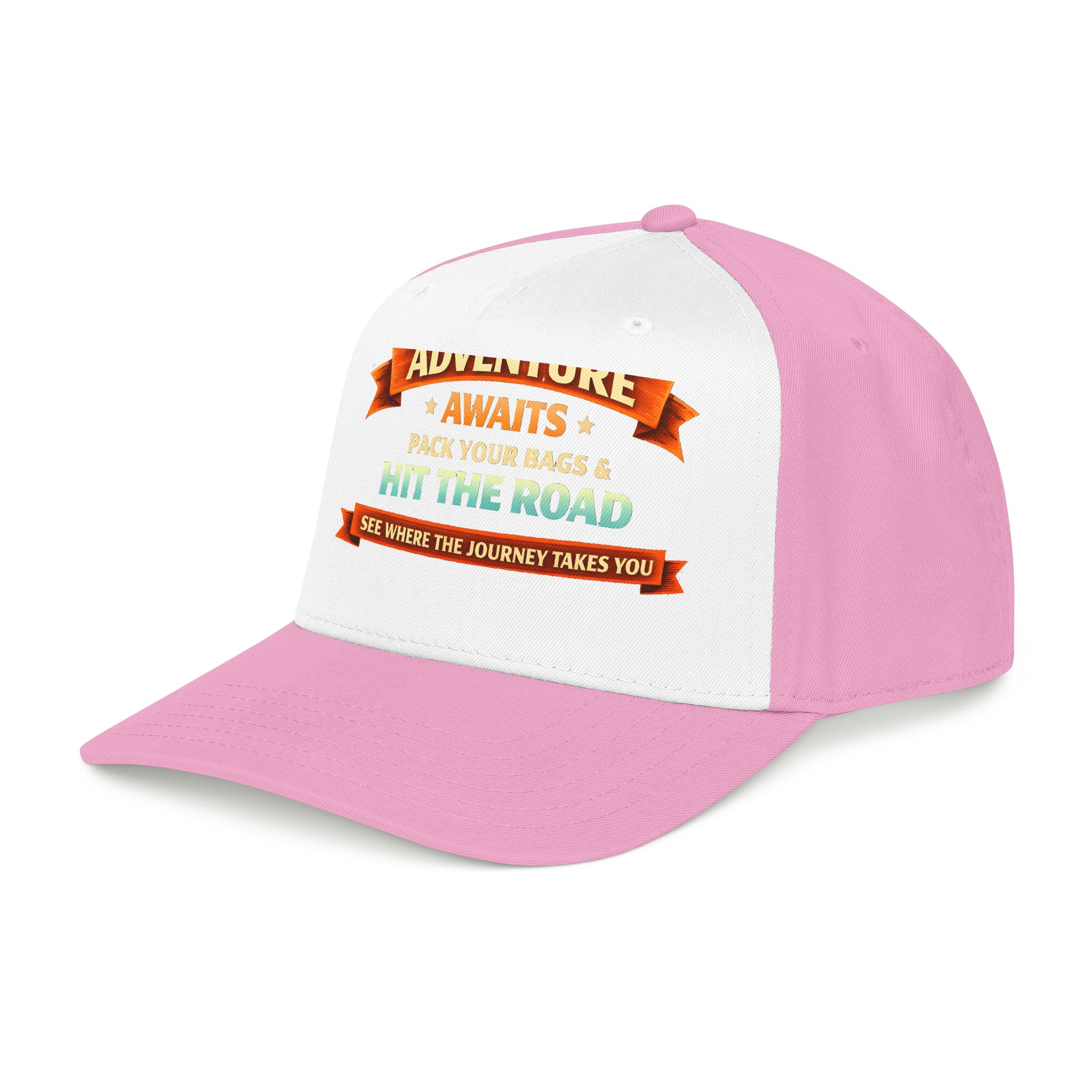 Baseball Cap - "Adventure Awaits-Pack Your Bags" Design Scenic-Line