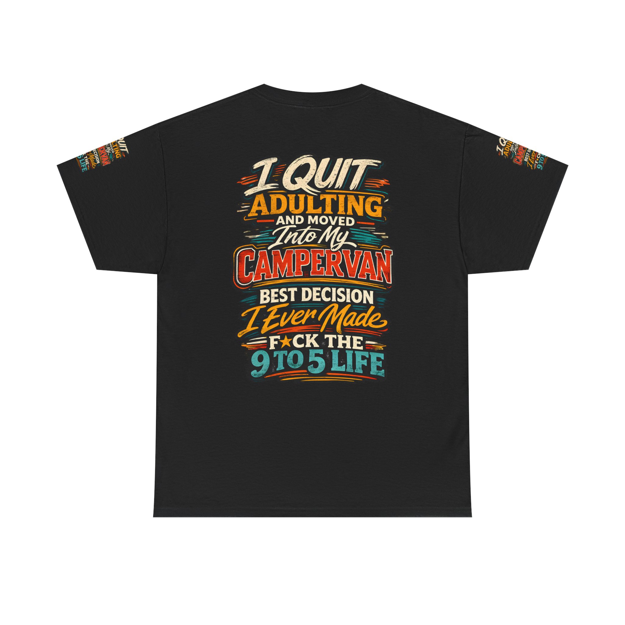 Unisex Heavy Cotton Tee — "I Quit Adulting" Design F**K-Line