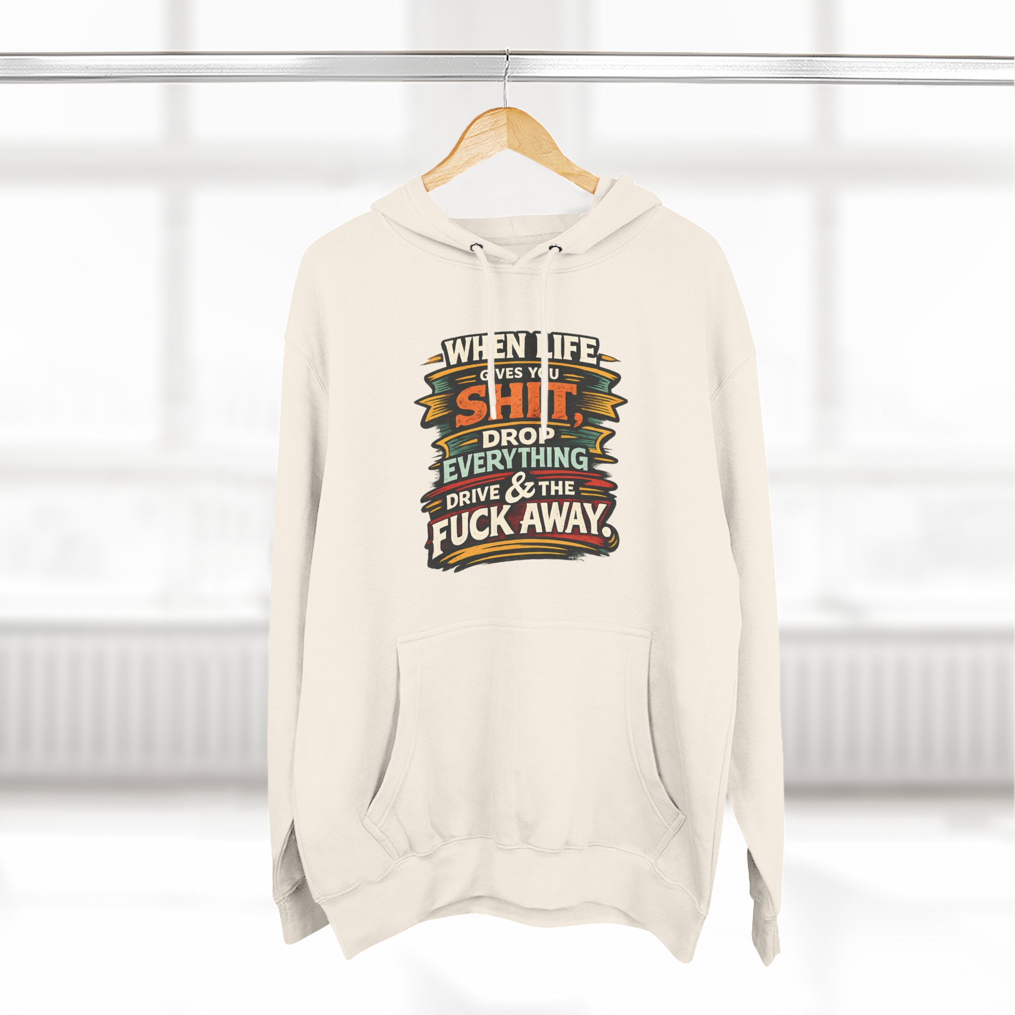 8259245420887945282_2048.jpeg Three-Panel Fleece Hoodie - "When Live Gives You Shit" Design F**K-Line