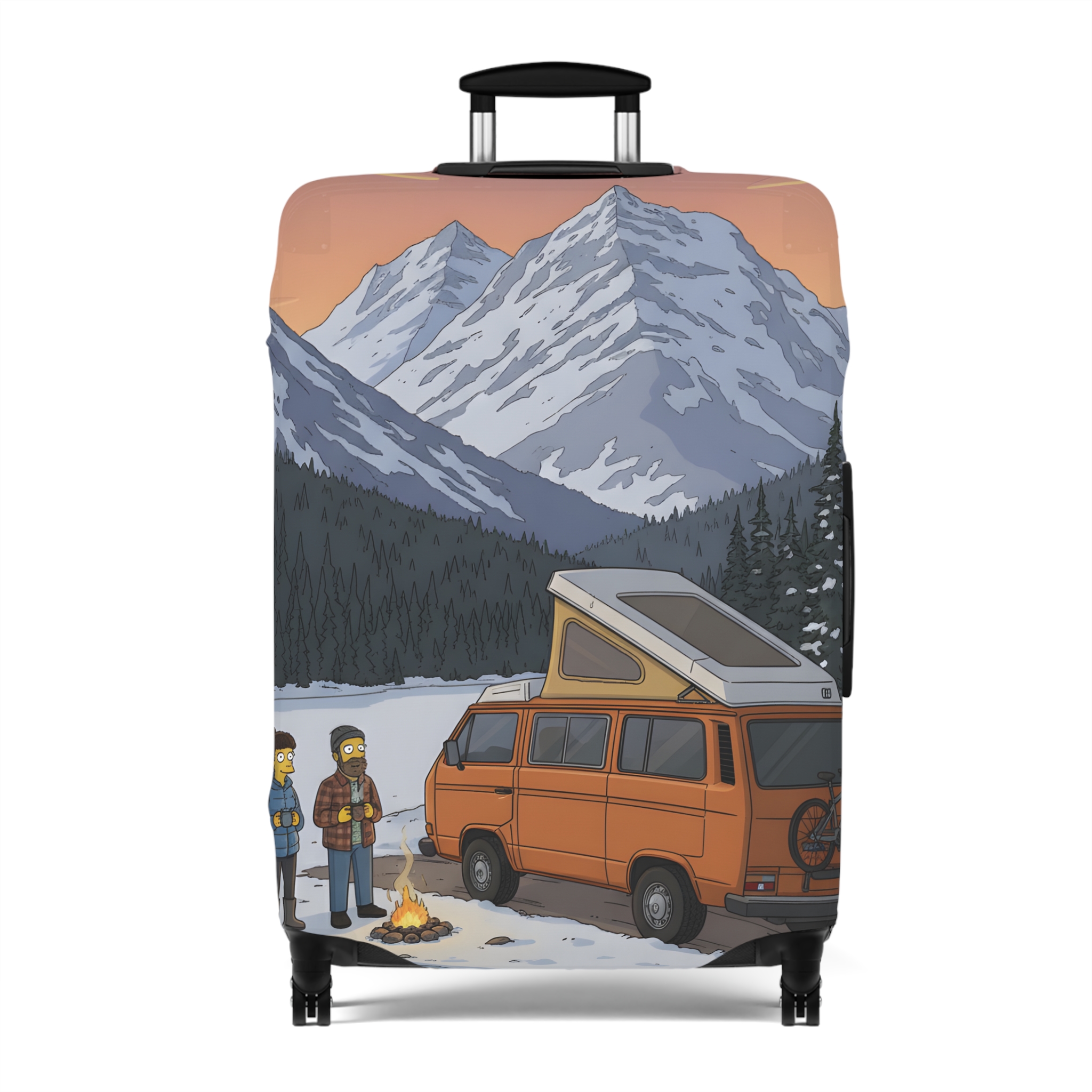 827787511514521330_2048.jpeg Luggage Cover — Adventure Camper Sketch Travel Suitcase(Design Sitcom-Line)