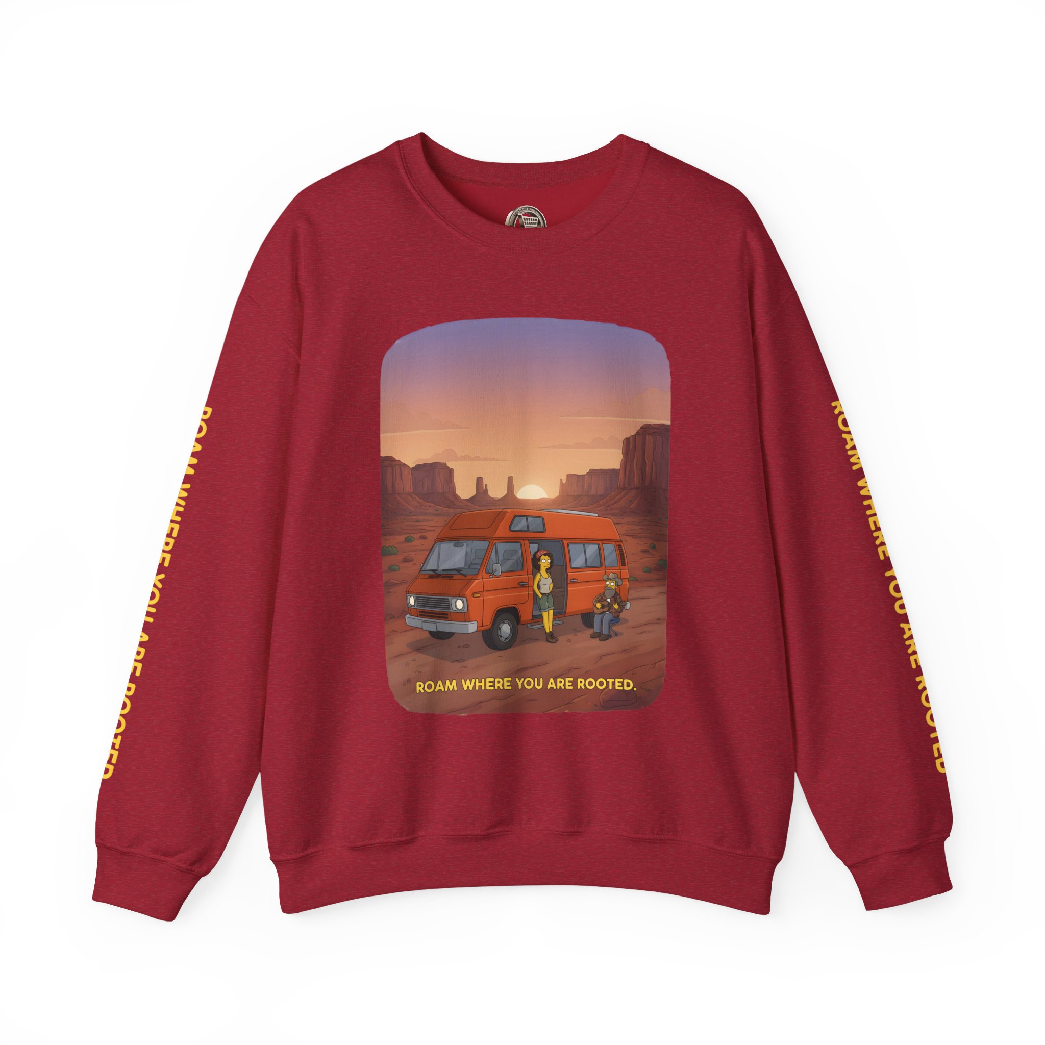 8279009724943911996_2048.jpeg Unisex Heavy Blend™ Crewneck Sweatshirt — "Roam Where You Are Rooted" Design Sitcom-Line