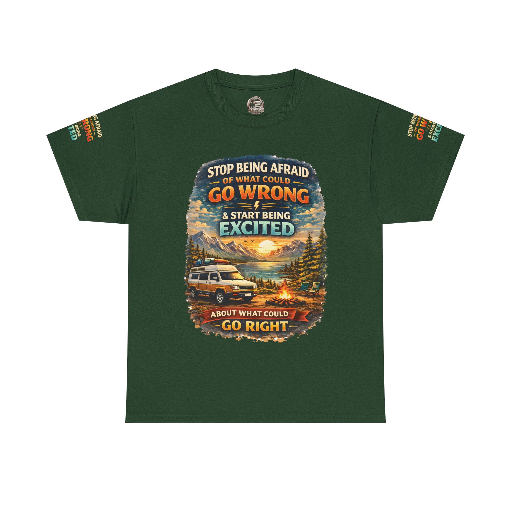 8283962534059441504_2048.jpeg Unisex Heavy Cotton Tee — "Stop Being Afraid Of What Could Go Wrong" Design Scenic-Line