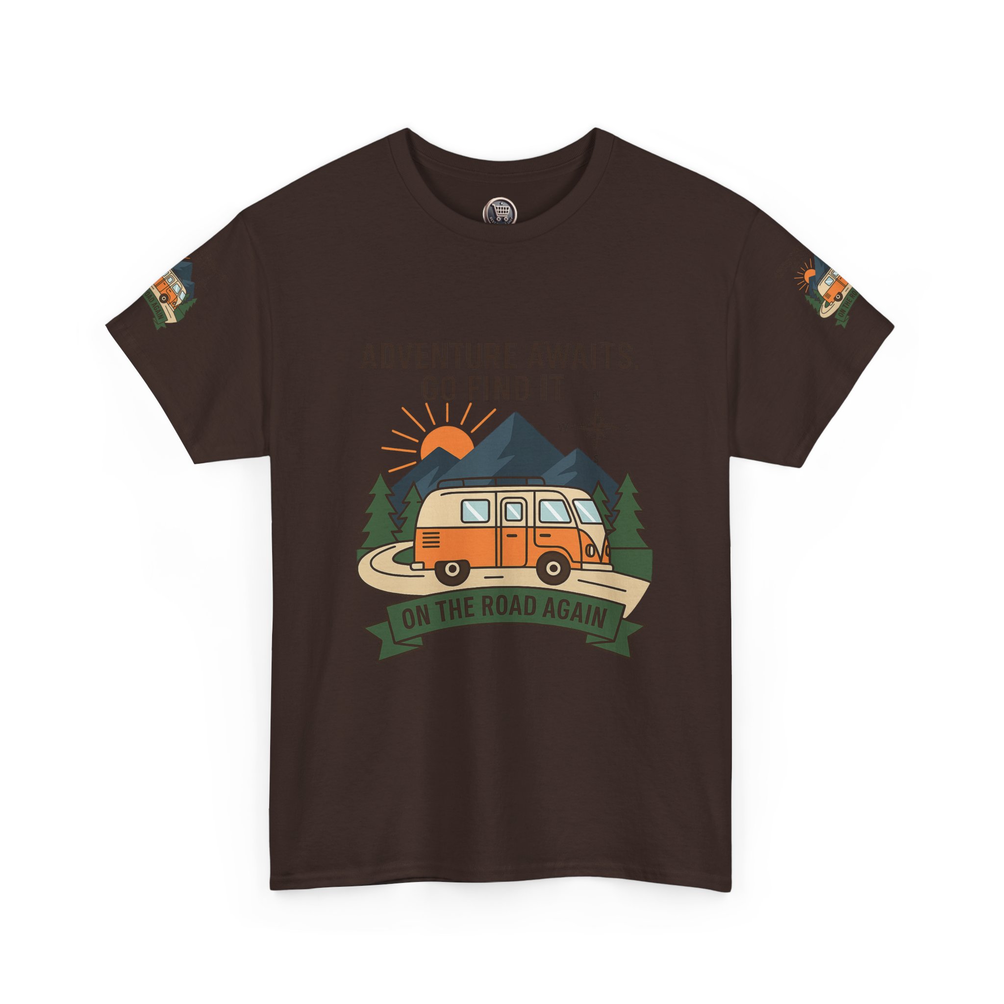 8297705034995345445_2048.jpeg Unisex Heavy Cotton Tee — 'Adventure Awaits. Go Find It' Camper Van T‑Shirt